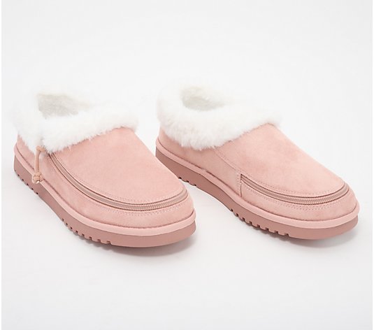 BILLY Footwear Zip-On Faux Fur Cozy Slippers