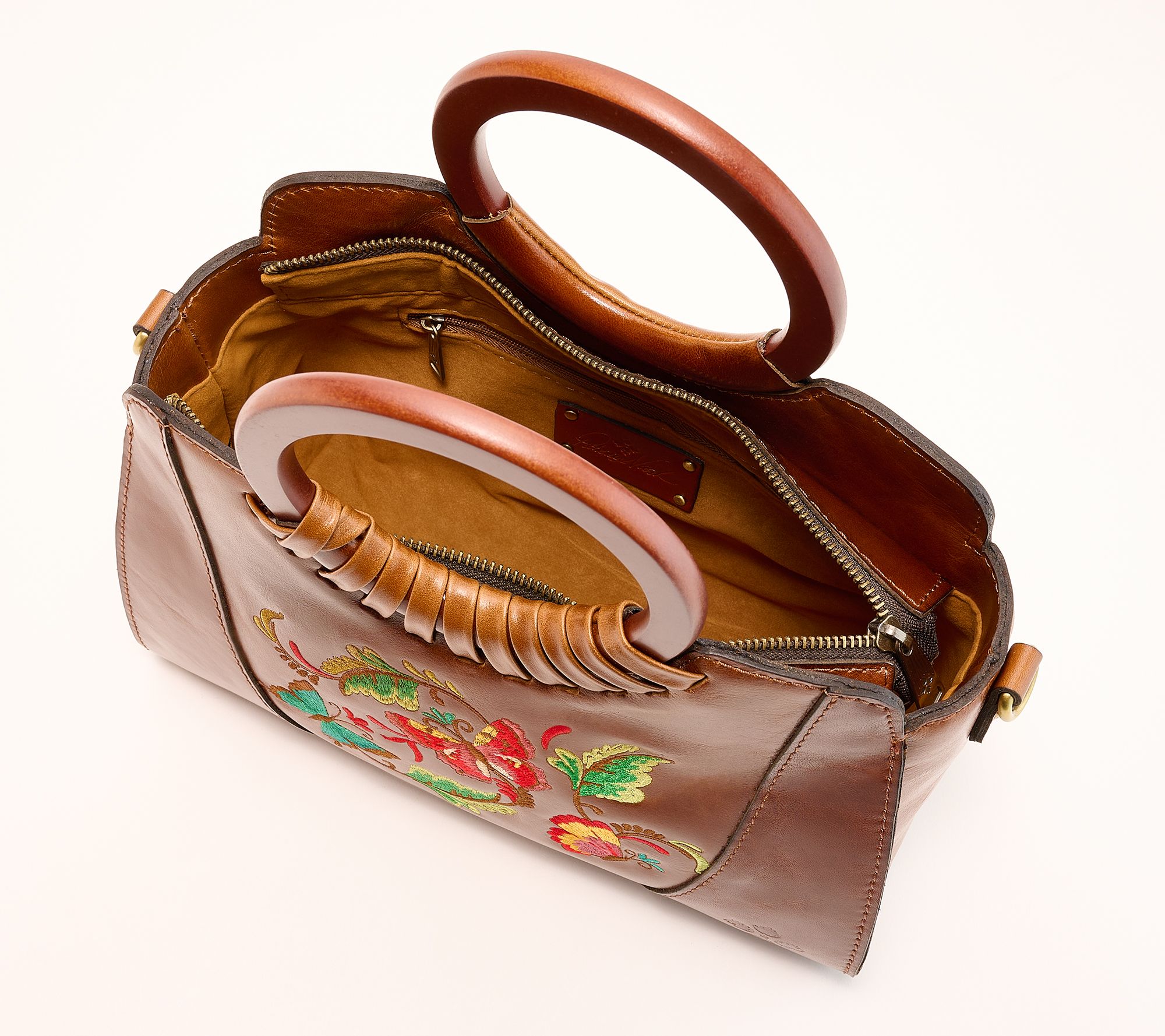 "As Is" Patricia Nash Embroidered Satchel Crossbody