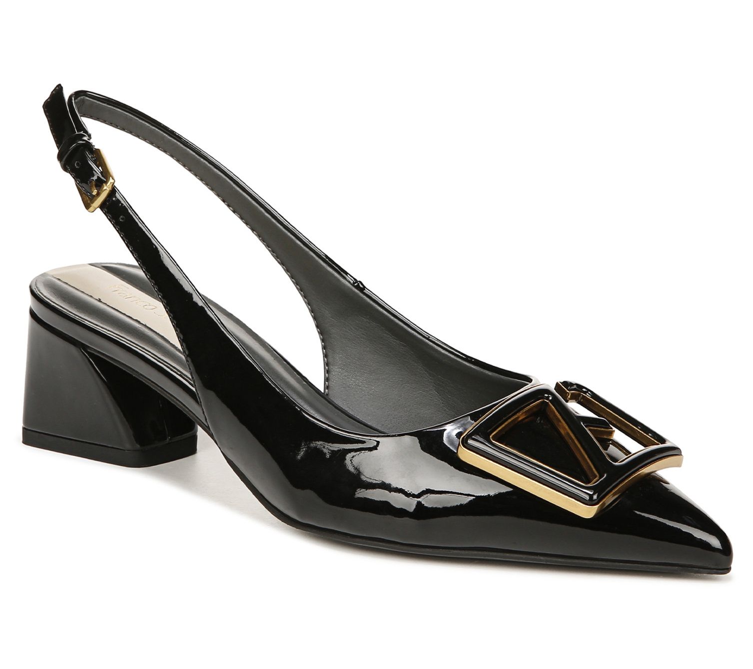 Louis Vuitton Black Patent Leather Madeleine Logo Block Heel Pumps Size 40