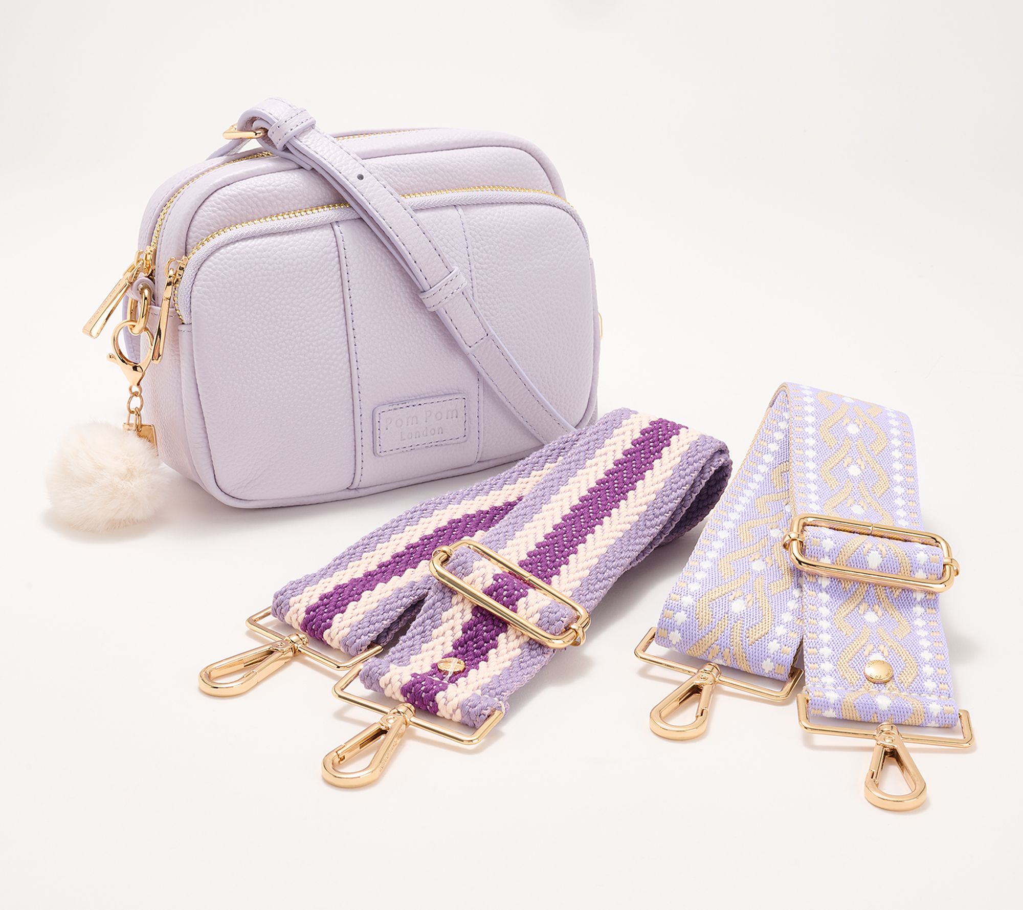 Pom Pom London Original Leather Crossbody w/ Multi Straps