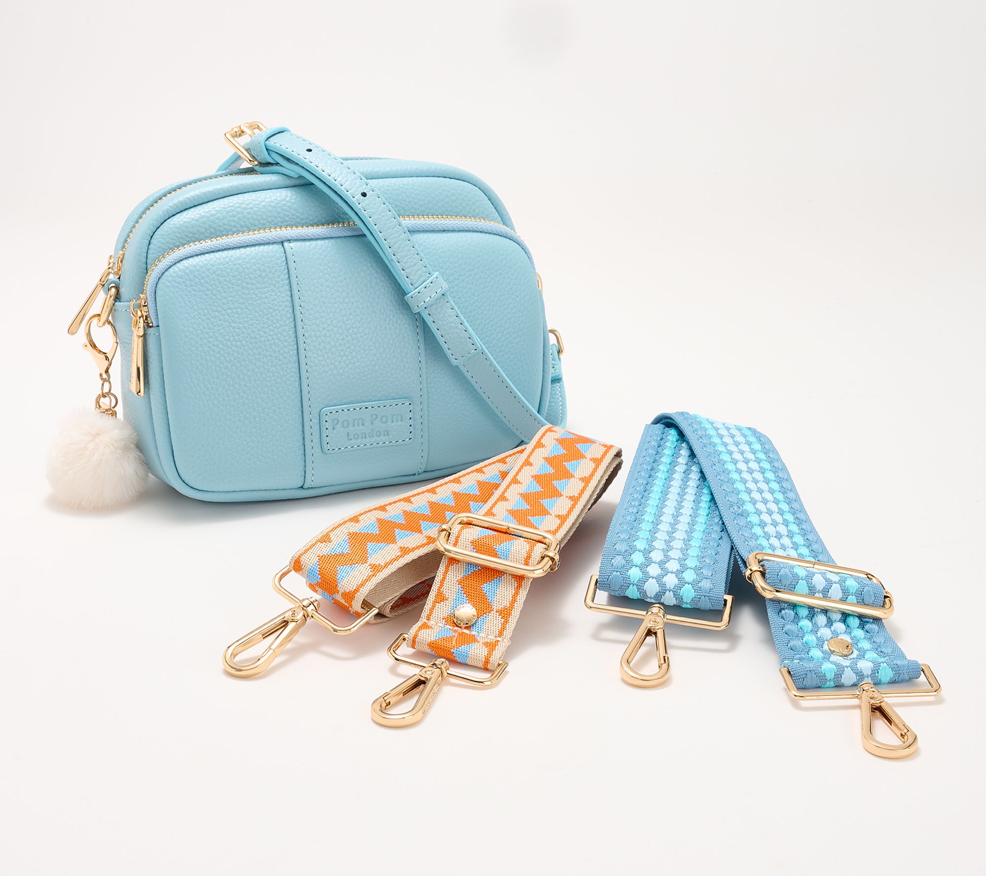 Pom Pom London Original Leather Crossbody w/ Multi Straps