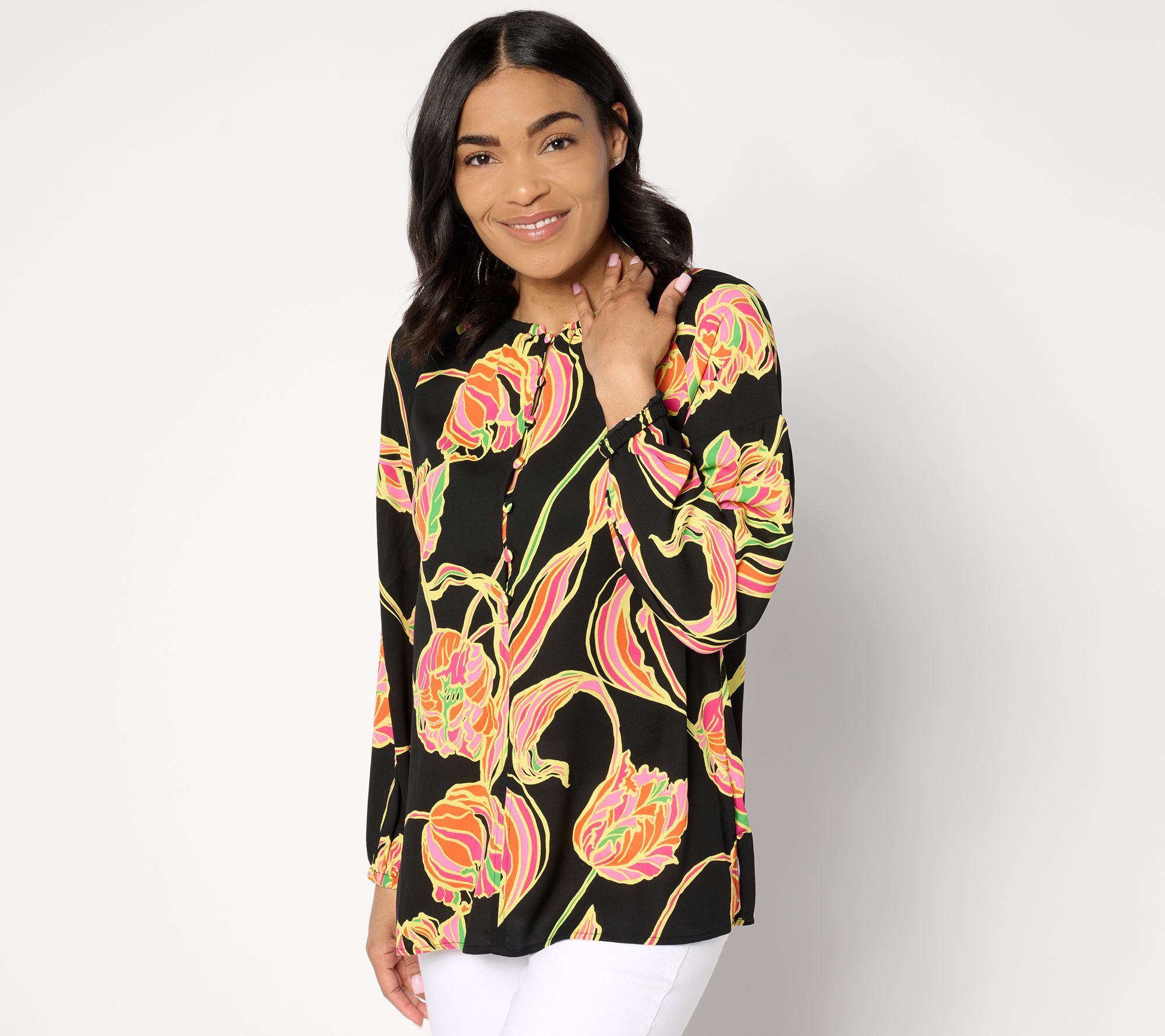 Belle by Kim Gravel Suncatcher Peasant Blouse