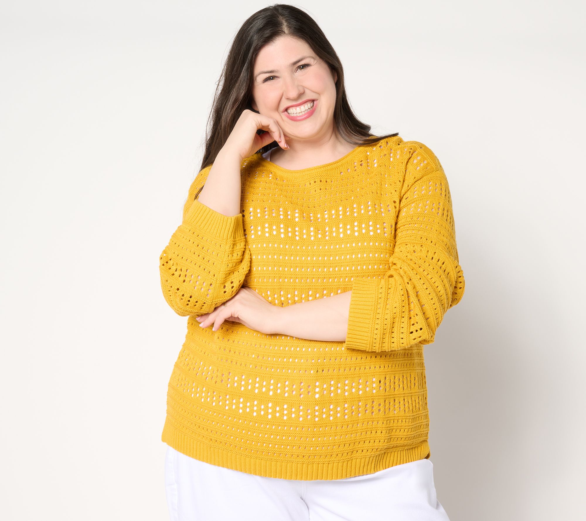 Denim & Co. Canyon Retreat Drop Shoulder Boat Neck Pullover