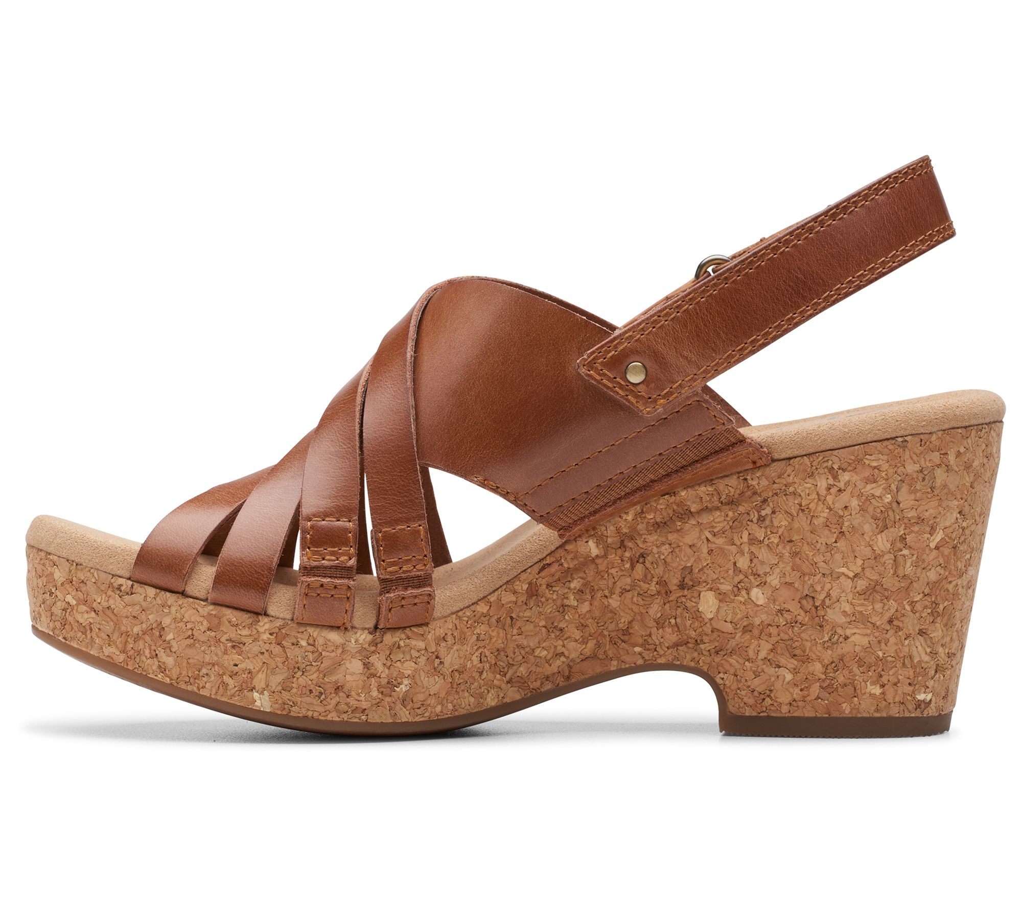 Clarks Collection Leather Wedge Sandal Gisell E Ivy 3723