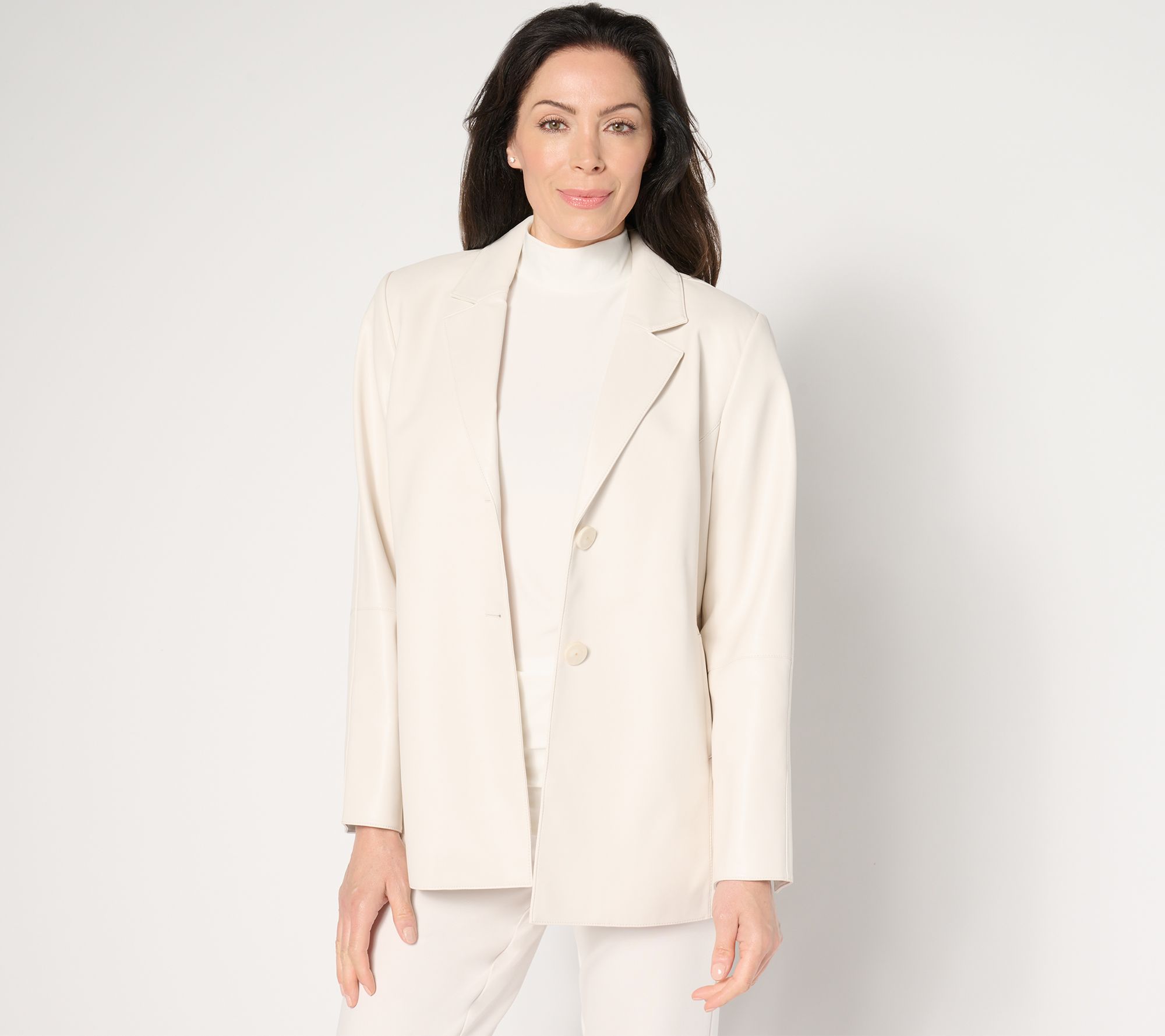 Dennis Basso Regular Luxe Faux Leather Jacket