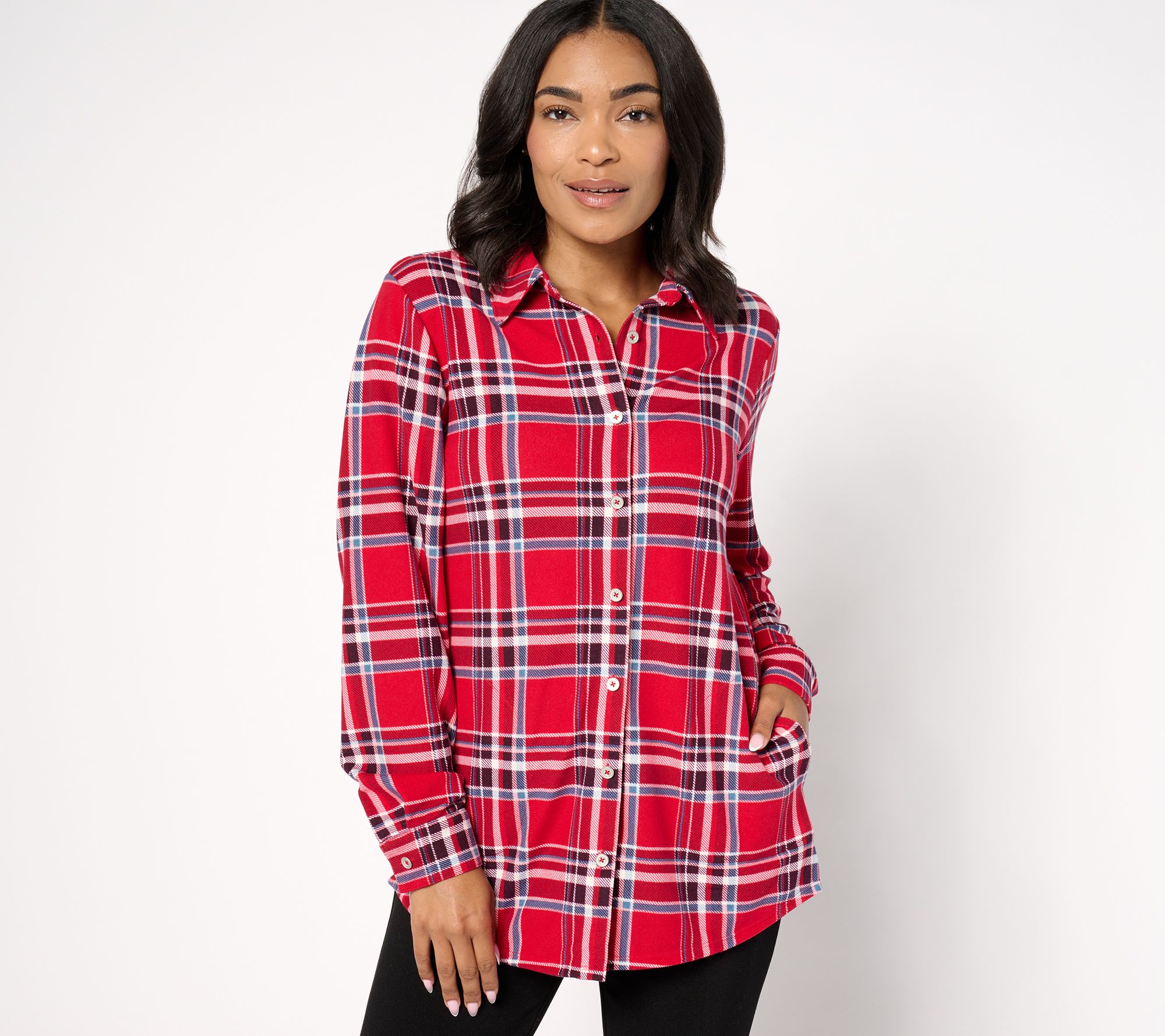 Denim & Co. Adaptive Heavenly Jersey Printed Tunic