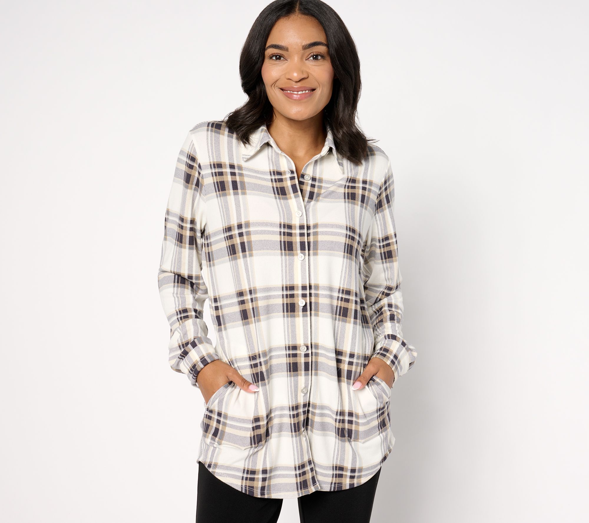Denim & Co. Adaptive Heavenly Jersey Printed Tunic
