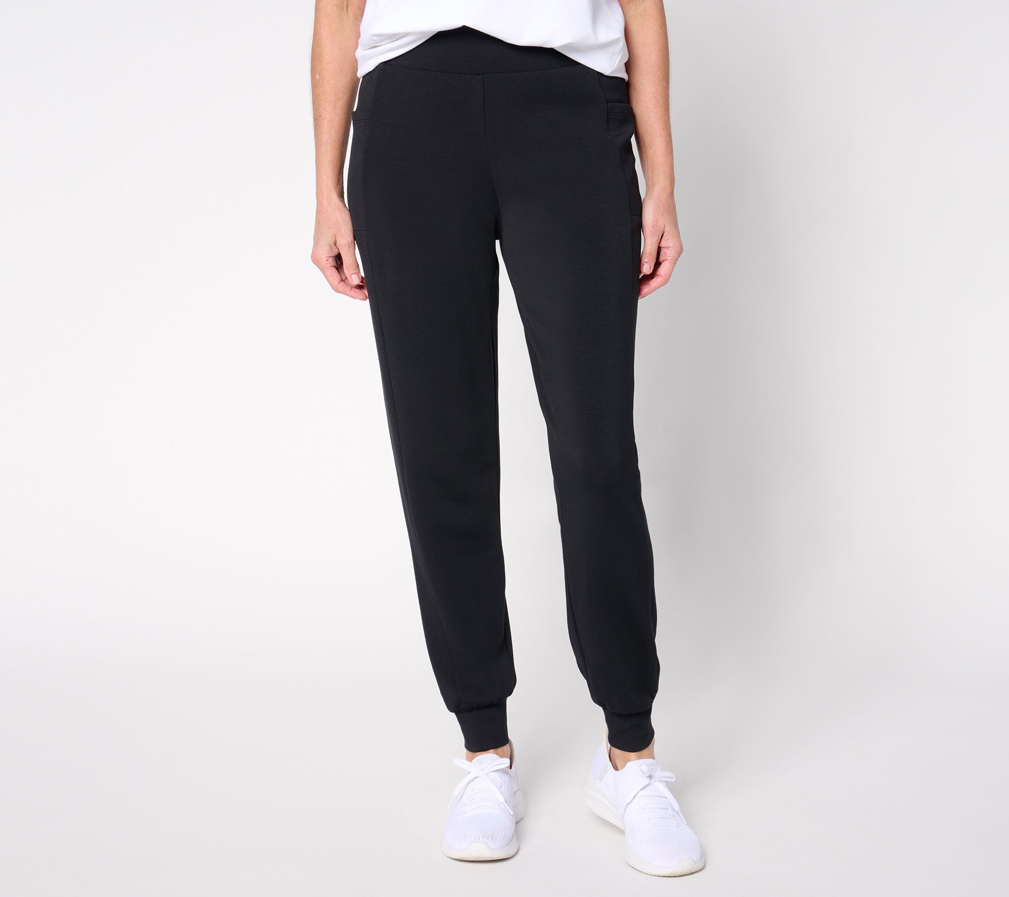 Belle by Kim Gravel Petite ScubaLuxe Phone Pocket Joggers