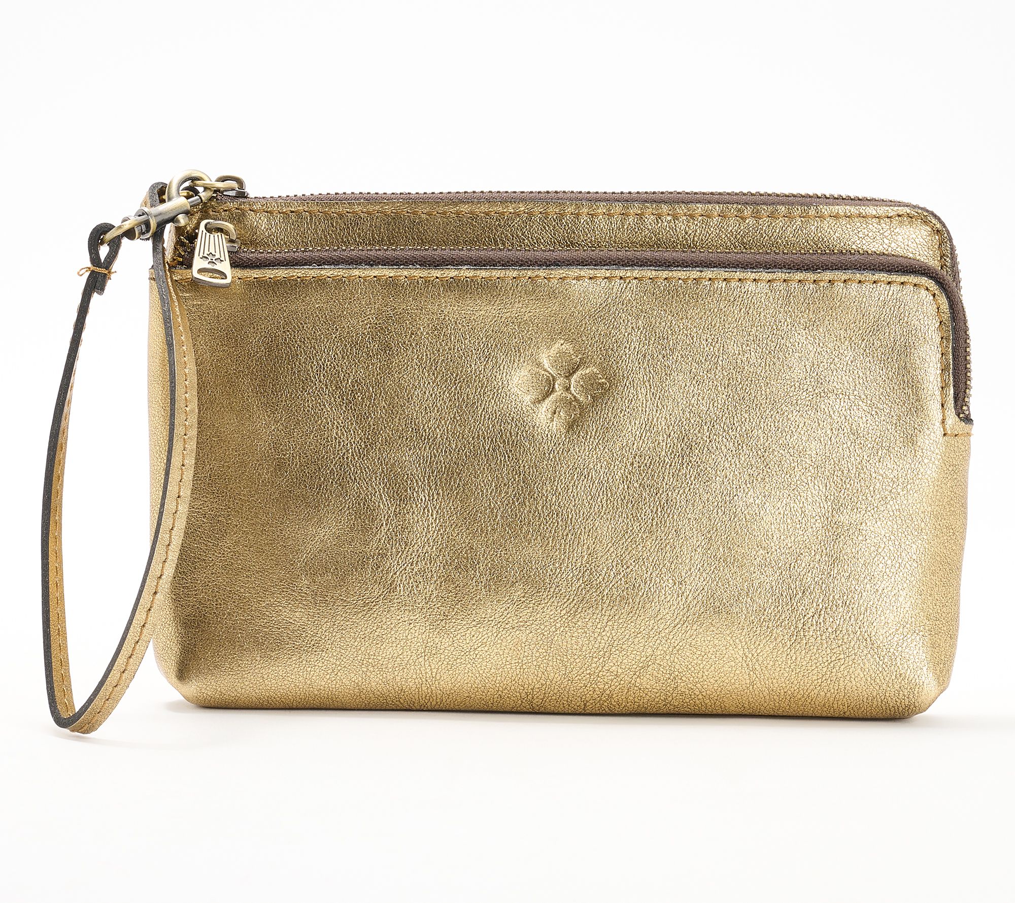 Patricia Nash Vintage Rose Tooled Leather Varone Wristlet