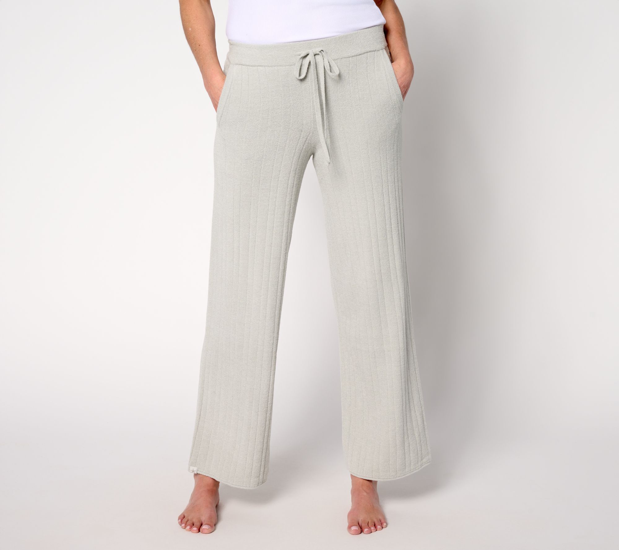 Barefoot Dreams Petite CozyChic Ultra Lite Ribbed Rolled Edge Pant