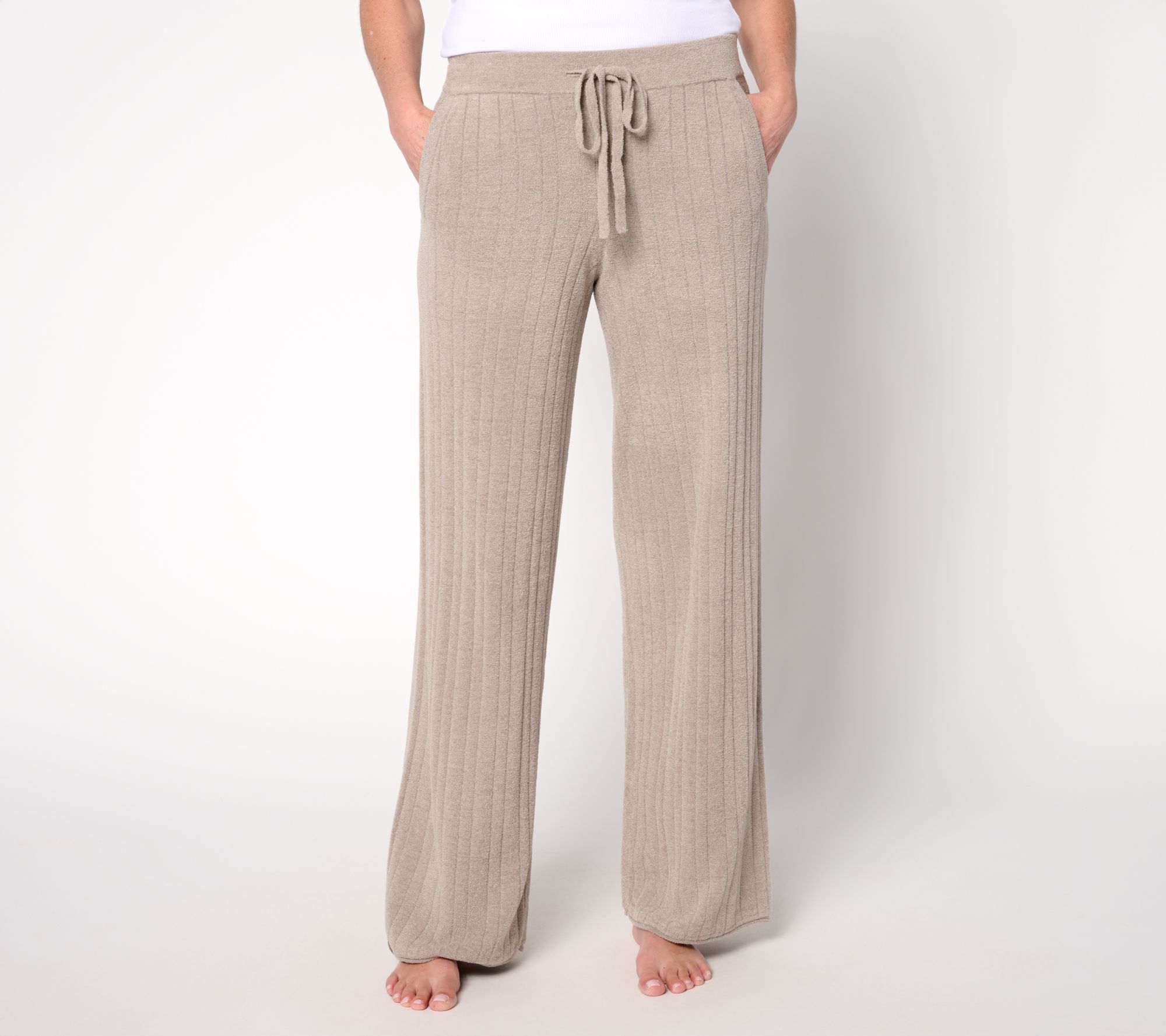 Barefoot Dreams Petite CozyChic Ultra Lite Ribbed Rolled Edge Pant