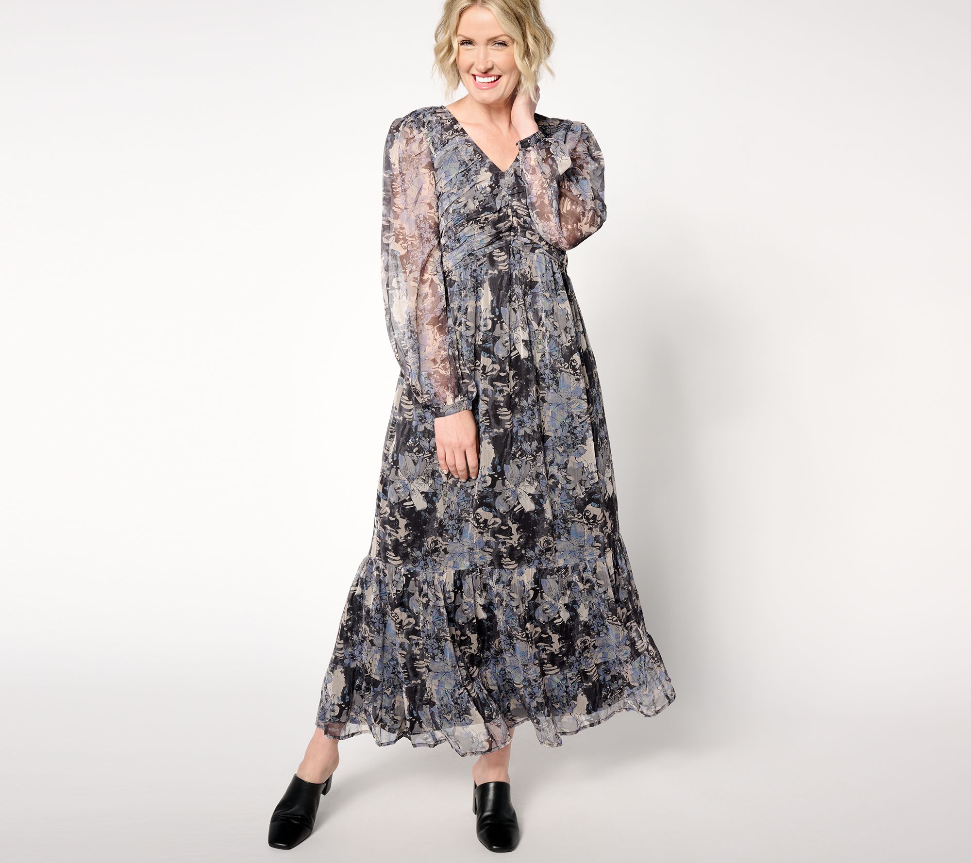 "As Is" Me by Jennie Garth Regular Misty Woven Maxi Dress