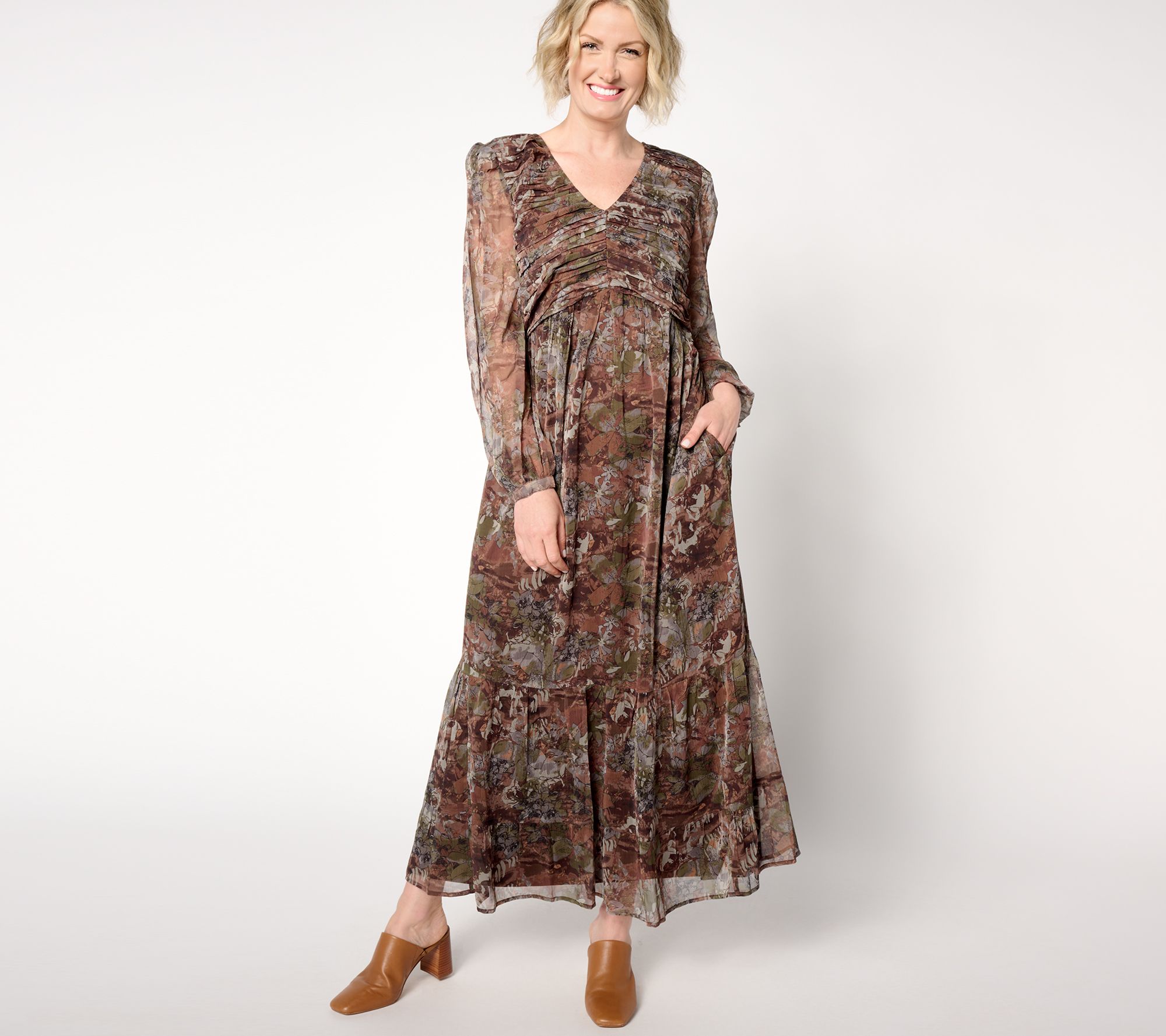 "As Is" Me by Jennie Garth Regular Misty Woven Maxi Dress