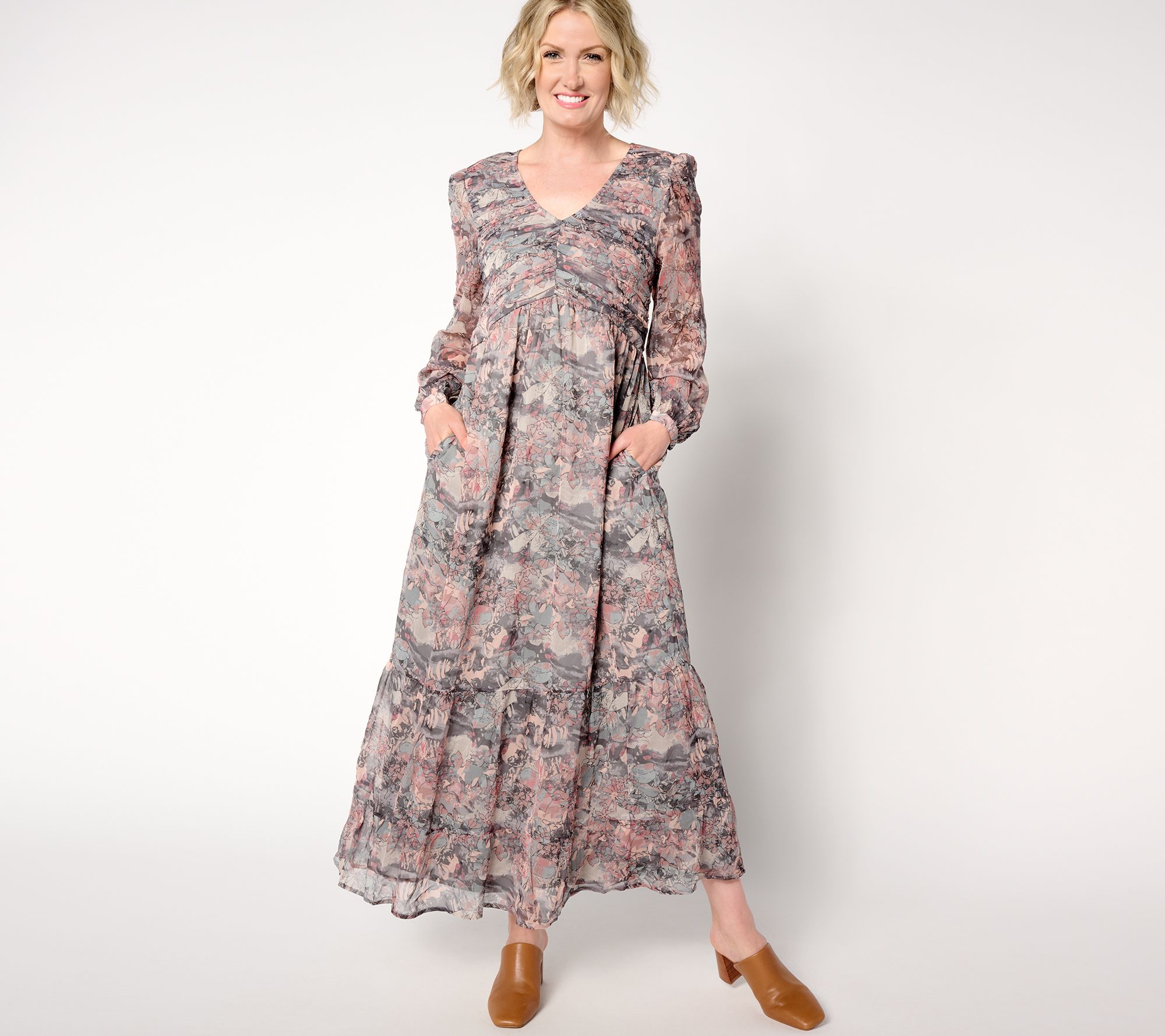 "As Is" Me by Jennie Garth Regular Misty Woven Maxi Dress