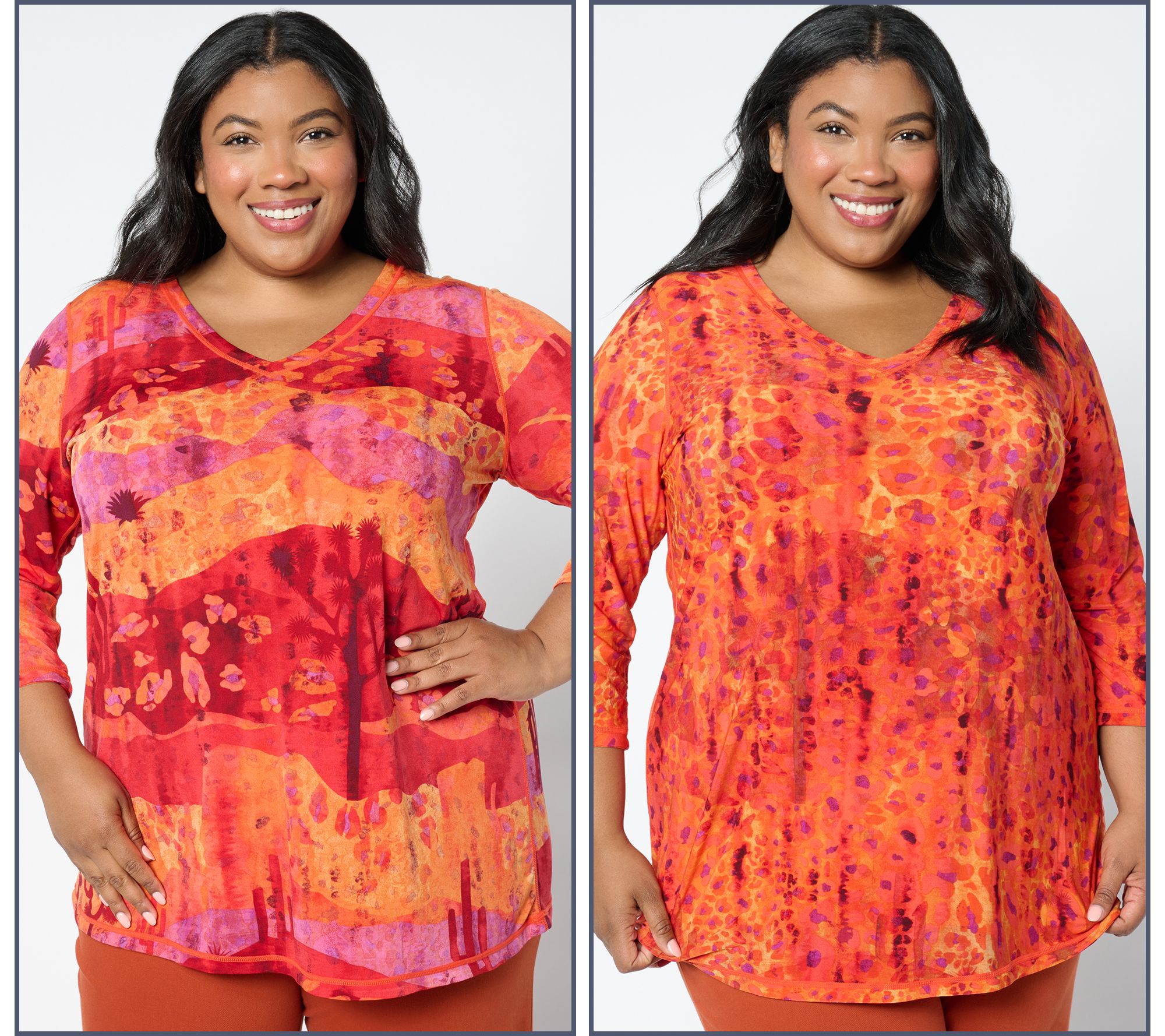 "As Is" Attitudes by Renee Reversible Como Jersey Top