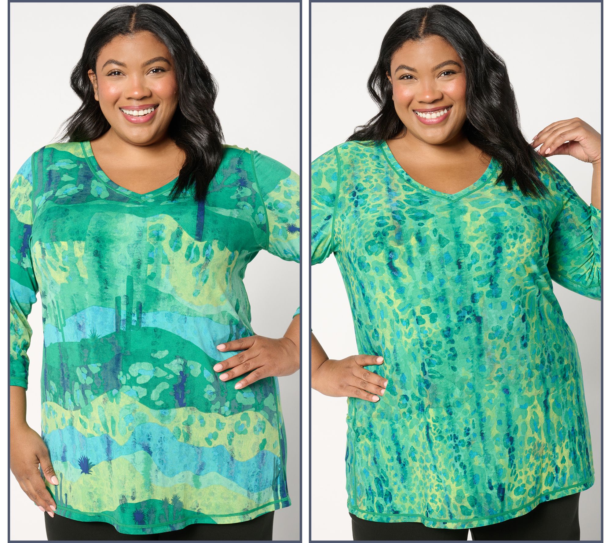 "As Is" Attitudes by Renee Reversible Como Jersey Top