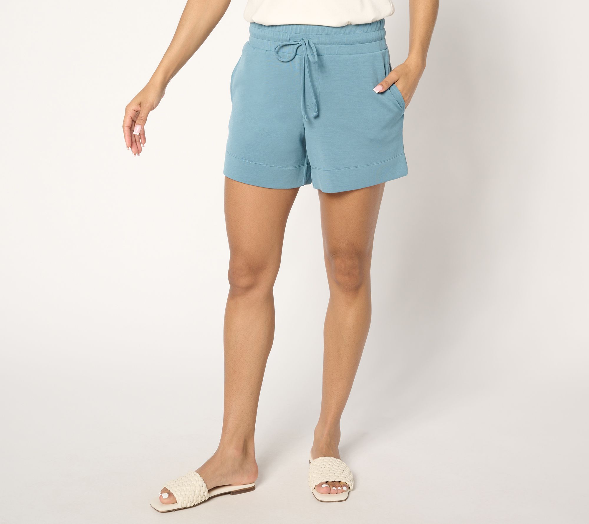  Belle by Kim Gravel ScubaLuxe Sunset Hues 5" Wide Hem Short