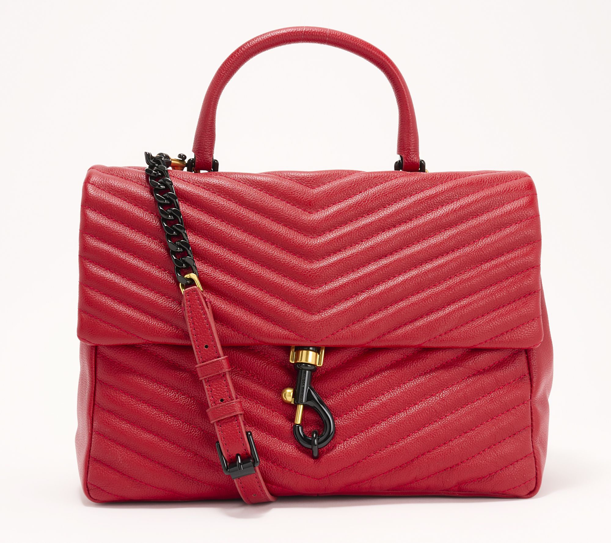 "As Is" Rebecca Minkoff Edie Large Leather Top Handle Shoulder Bag