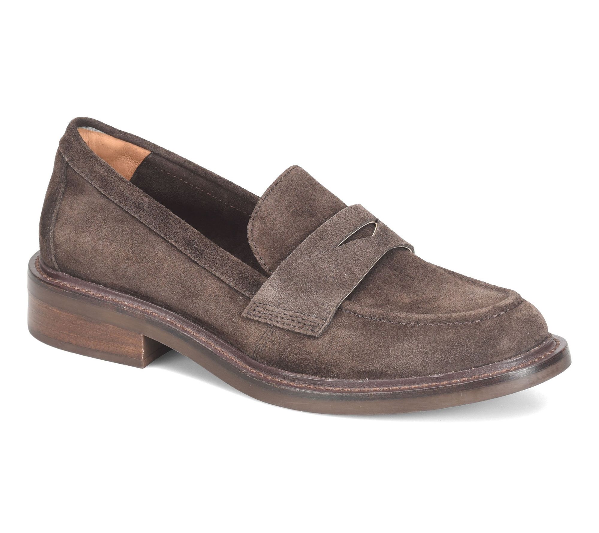 Sofft Leather Block Heel Loafer - Mara