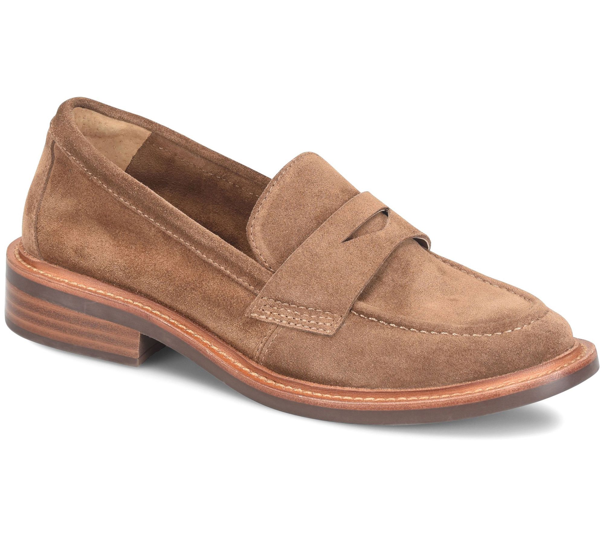 Sofft Leather Block Heel Loafer - Mara