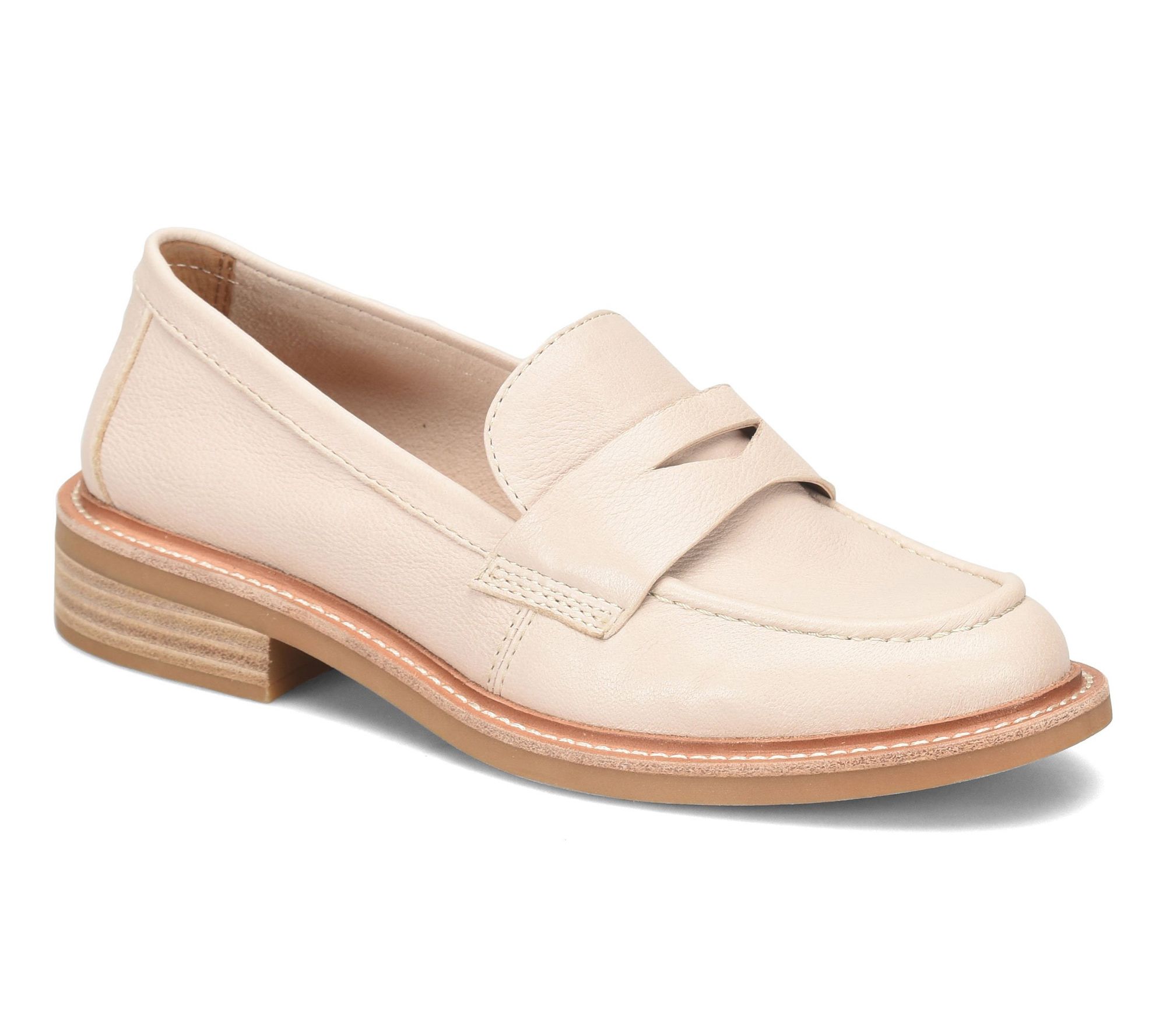 Sofft Leather Block Heel Loafer - Mara