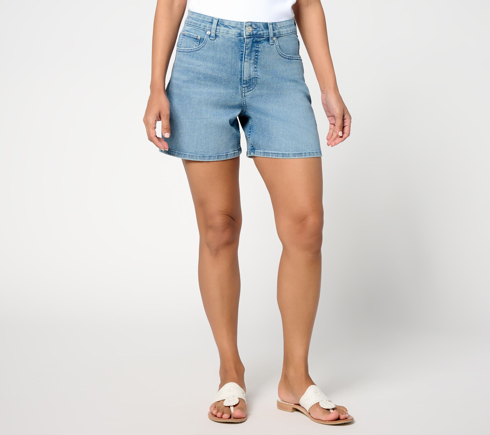 Me by Jennie Garth Petite Indigo Eve Denim Shorts
