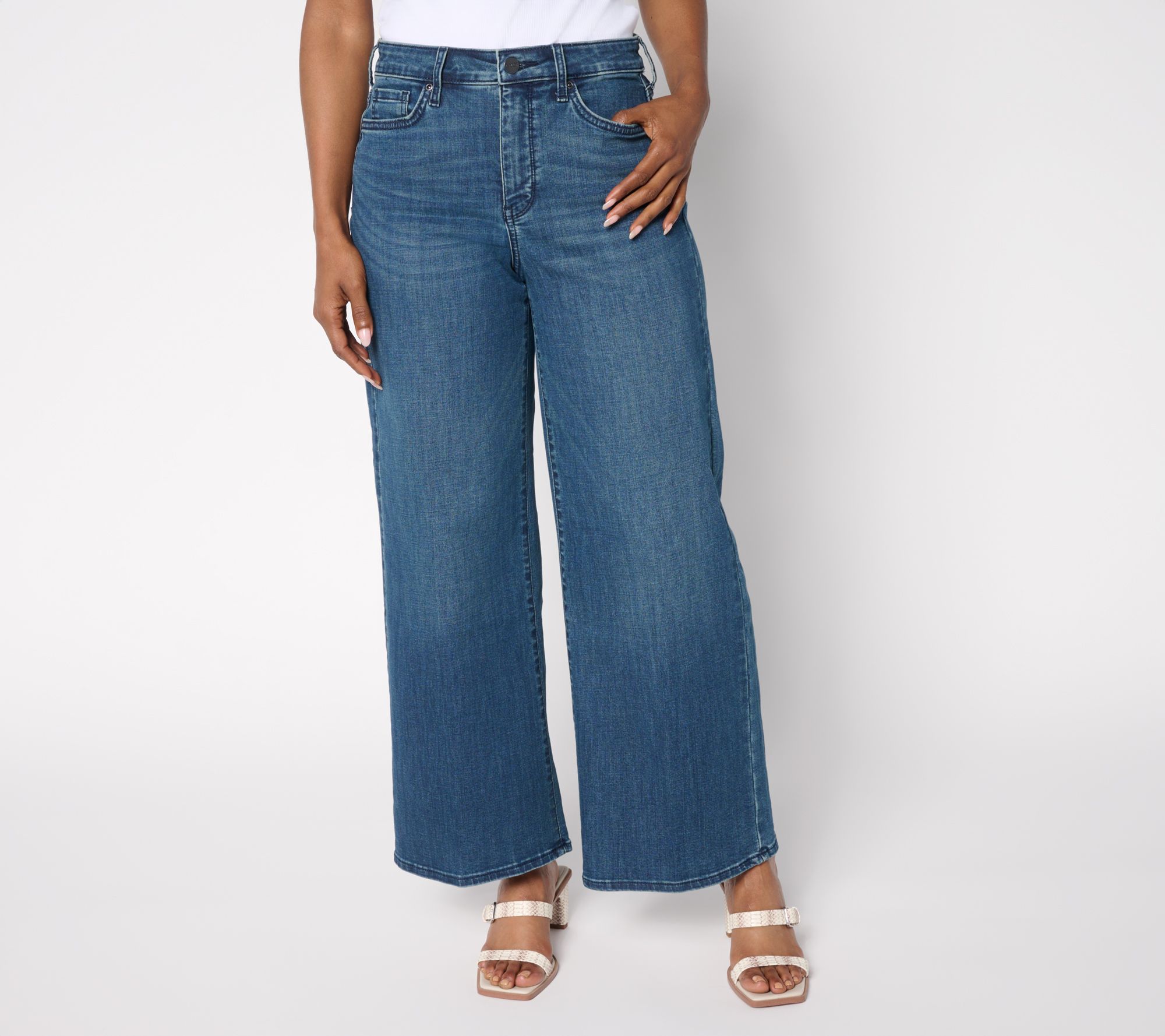 NYDJ High Rise Brodi Wide Leg Ankle Jean with Cool Embrace