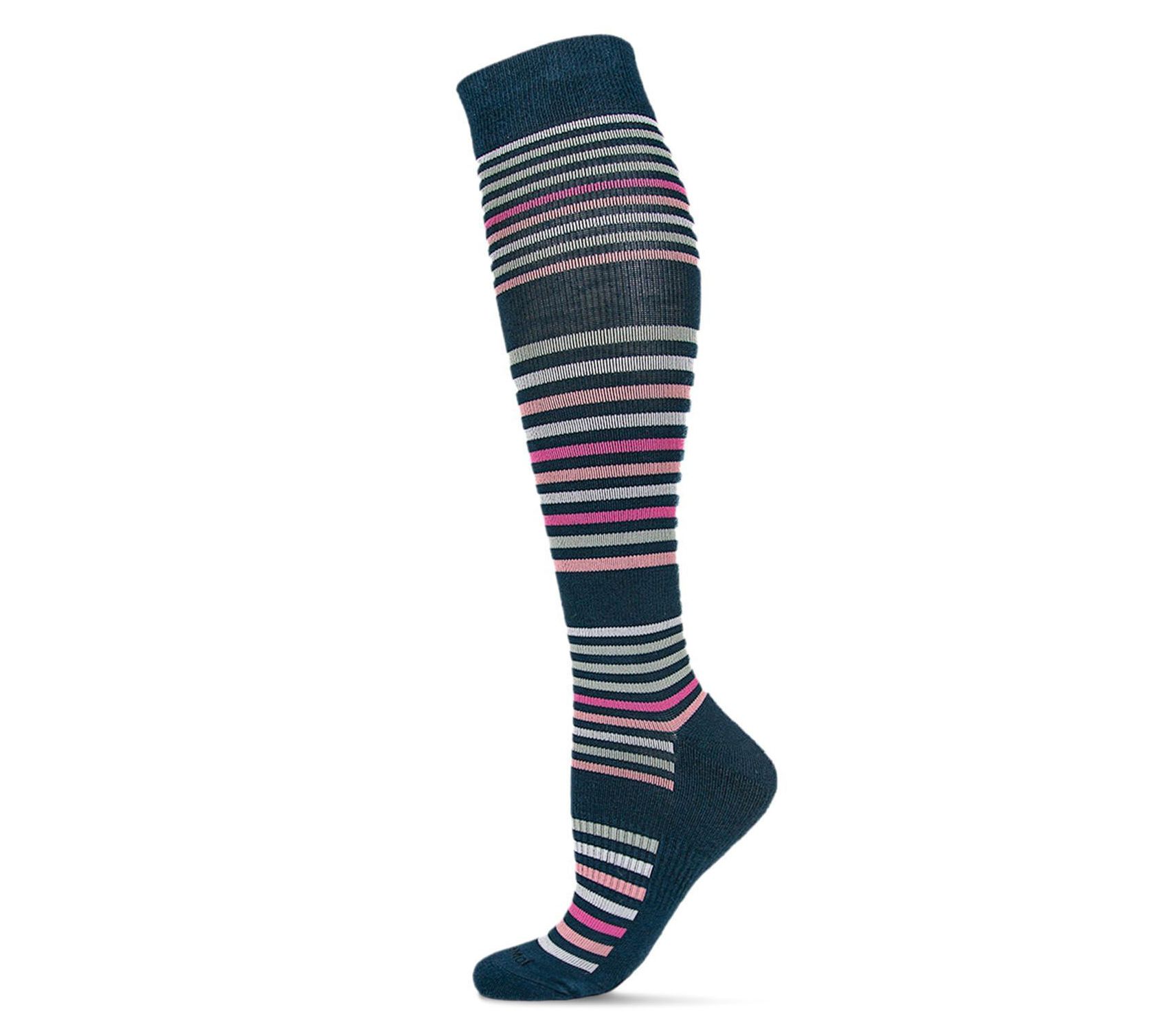 MeMoi Classic Striped Graduated Compression Socks