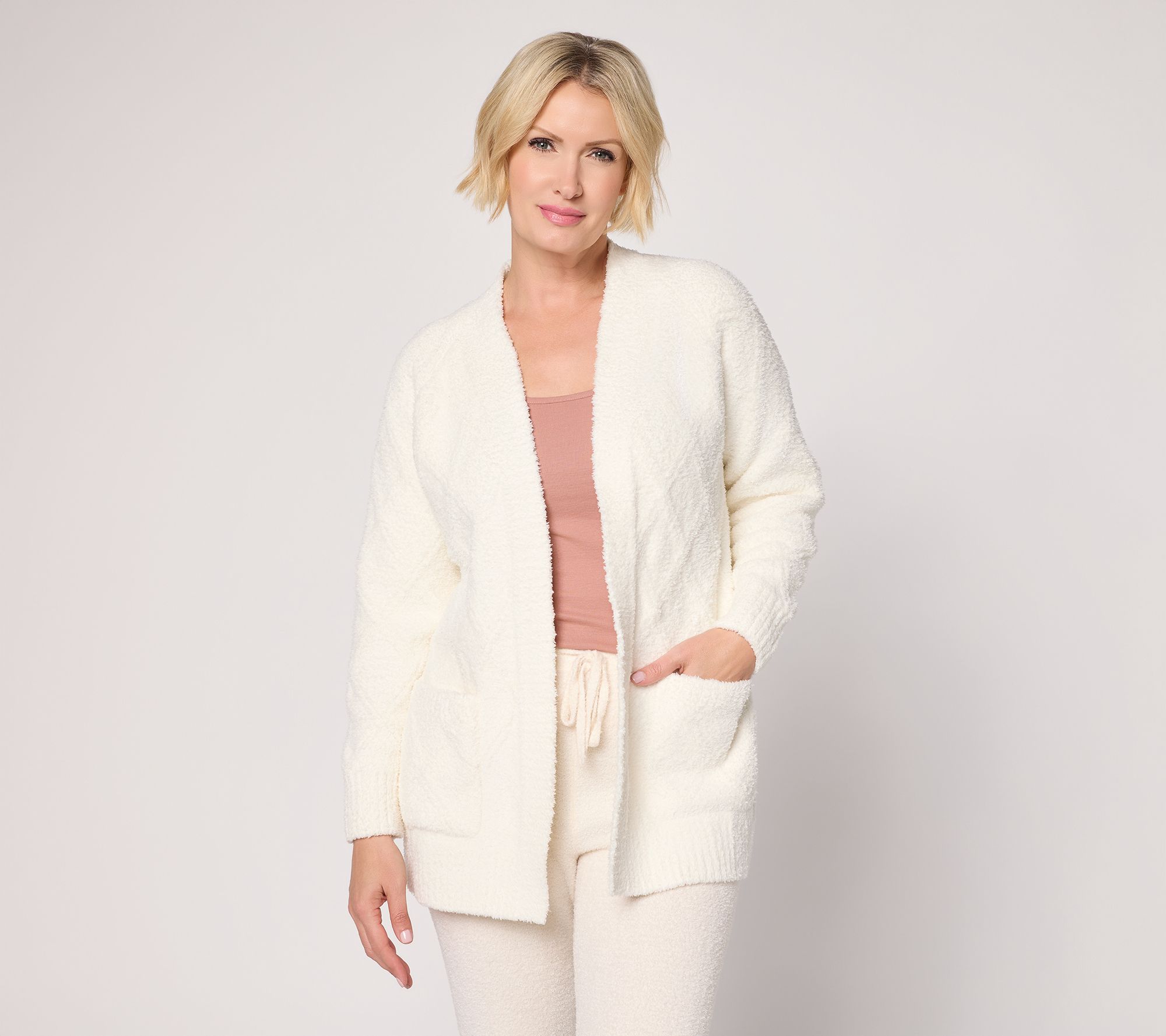 Barefoot Dreams CozyChic Diamond Cable Cardigan