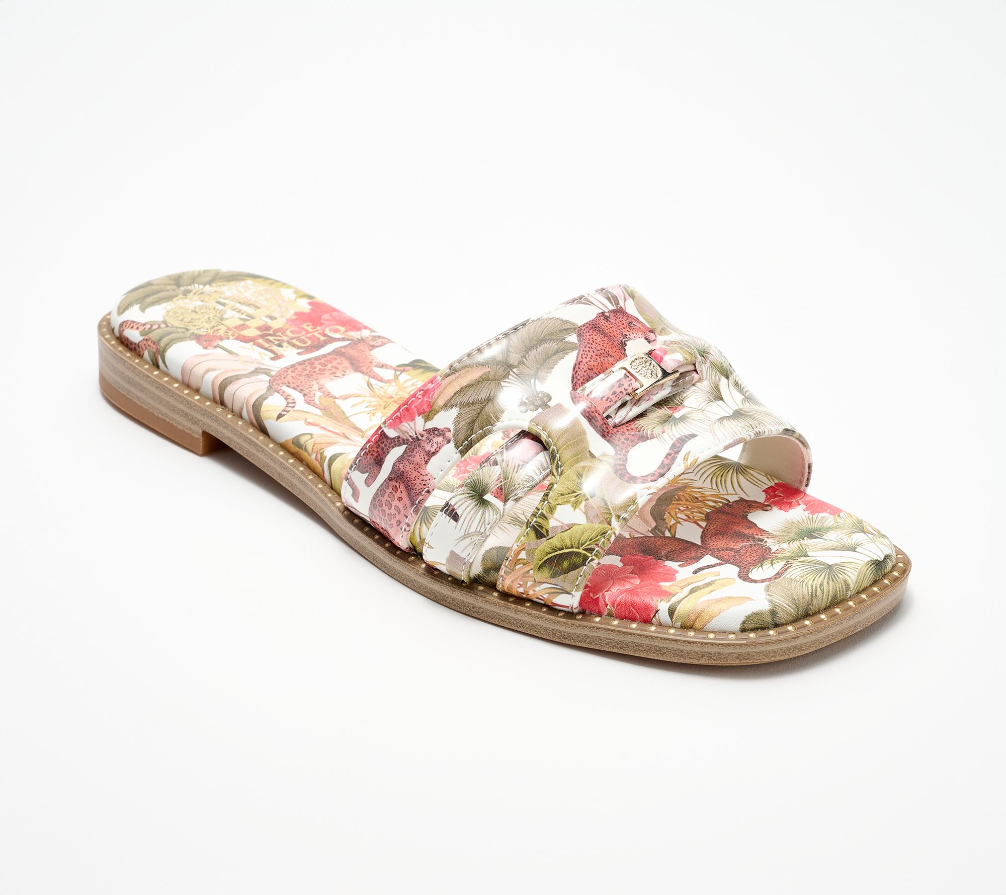 Vince Camuto Padded Leather or Textile Slide Sandals - Nelanna