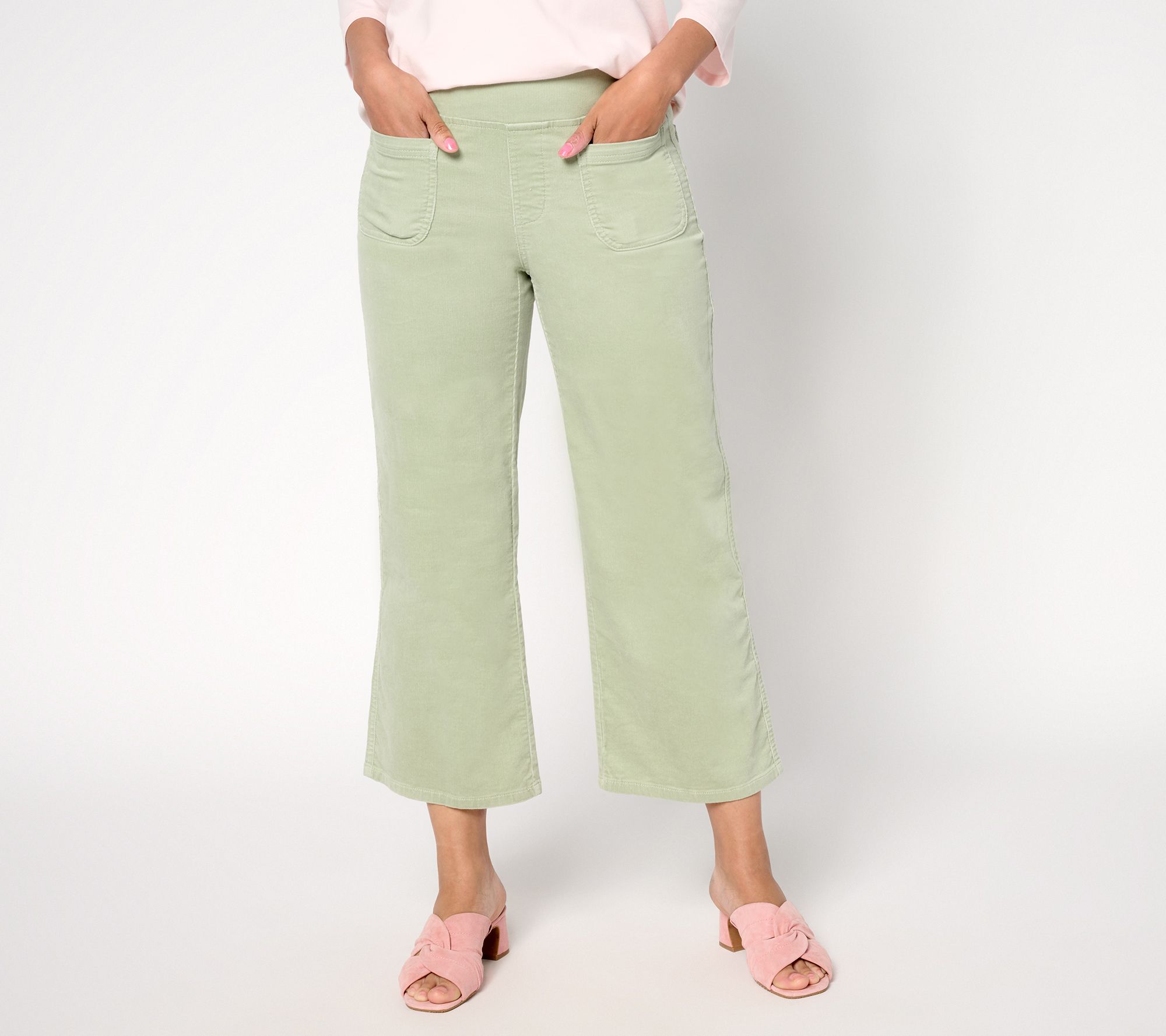 "As Is" Belle by Kim Gravel Reg TripleLuxe Corduroy Gaucho Pant