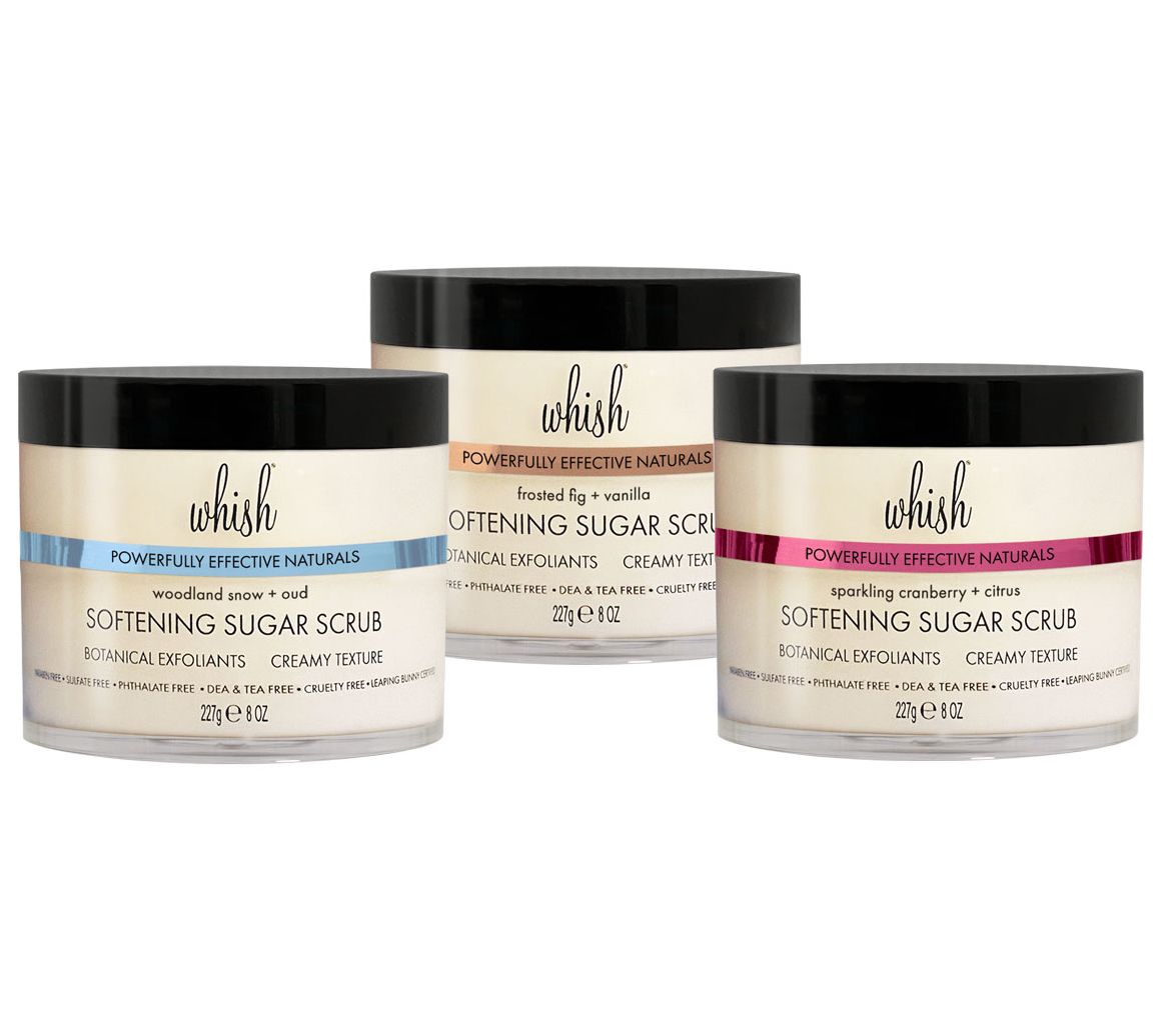 Whish 8oz Softening Sugar Scrub Trio