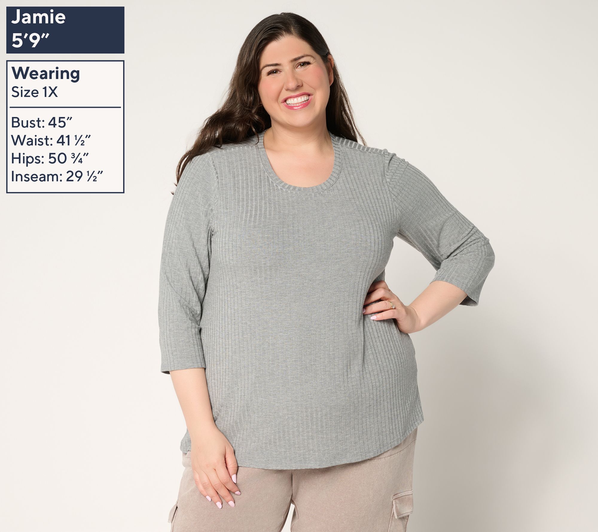 【TODAYFUL】U Neck Combination 36 Modern Soul Radiant Rib U-Neck Top with Support System - QVC.com