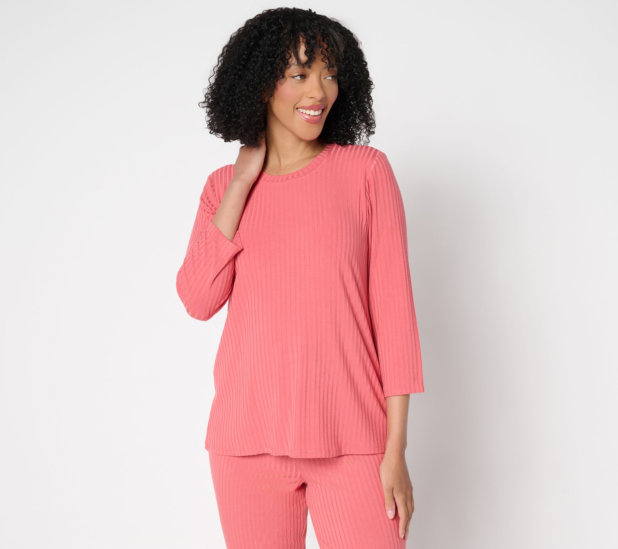 Modern Soul x Anybody Radiant Rib U-Neck Top with Support System