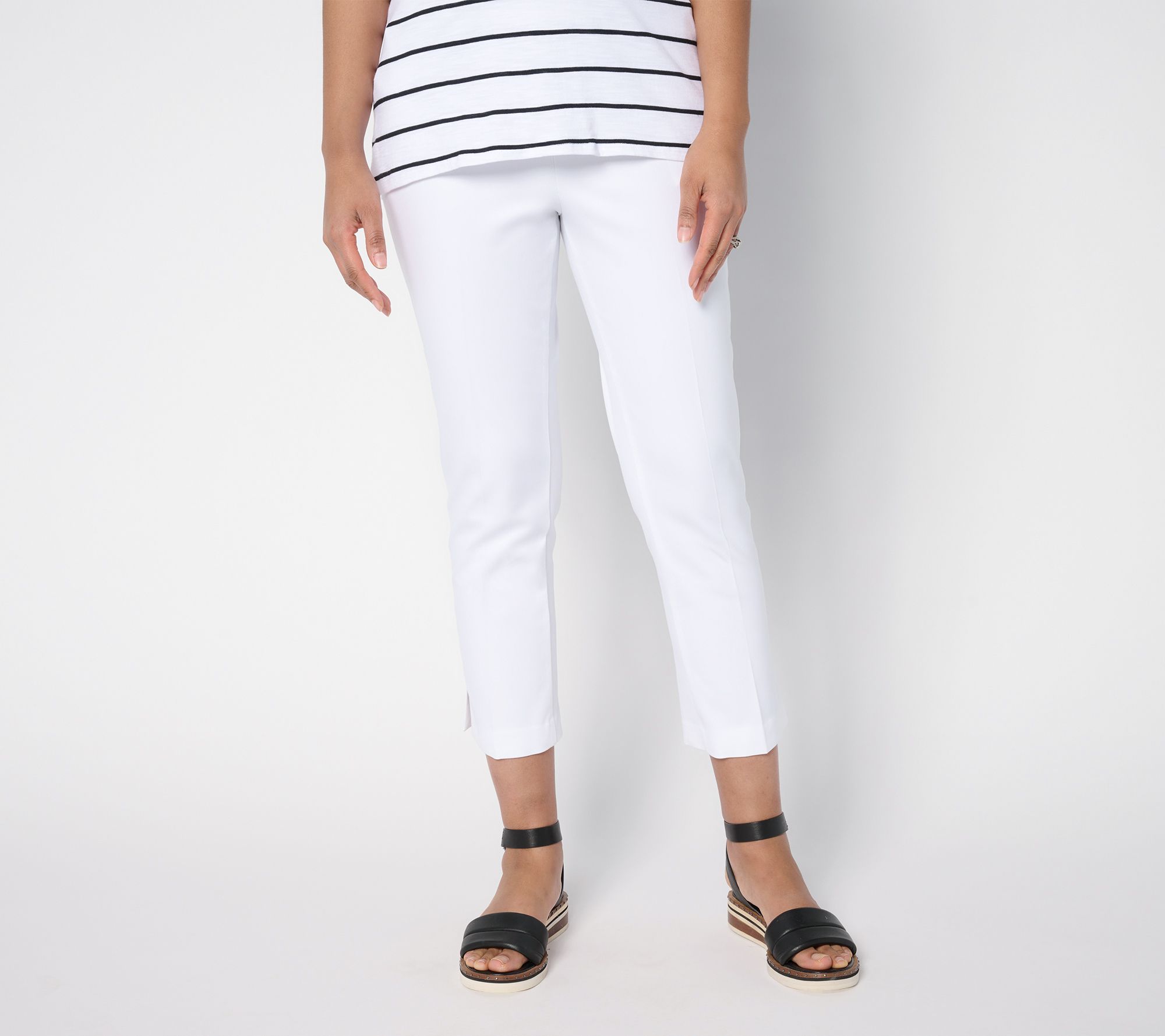 "As Is" Isaac Mizrahi Live! Regular 24/7 Stretch Icon Crop Pants