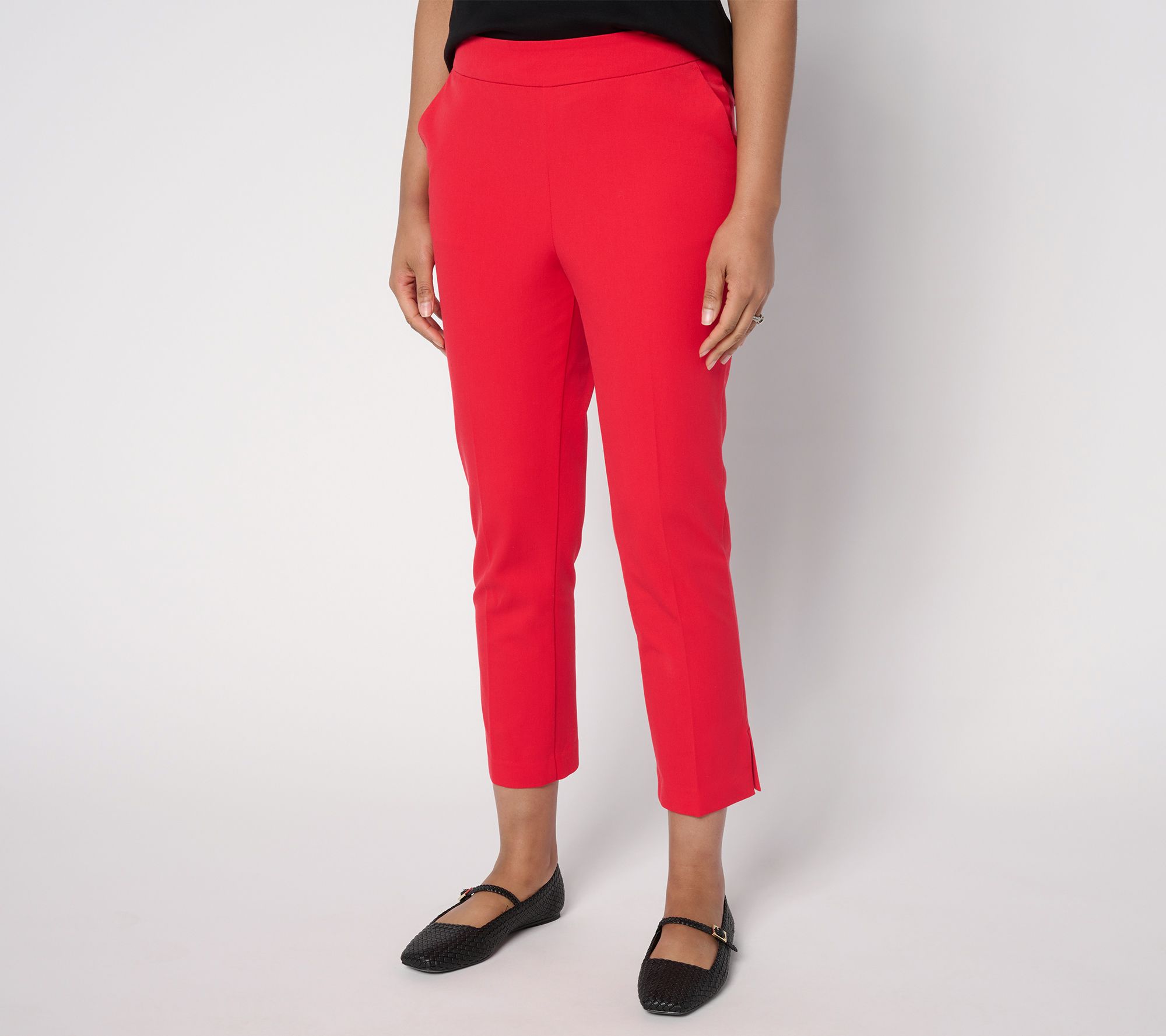 "As Is" Isaac Mizrahi Live! Regular 24/7 Stretch Icon Crop Pants