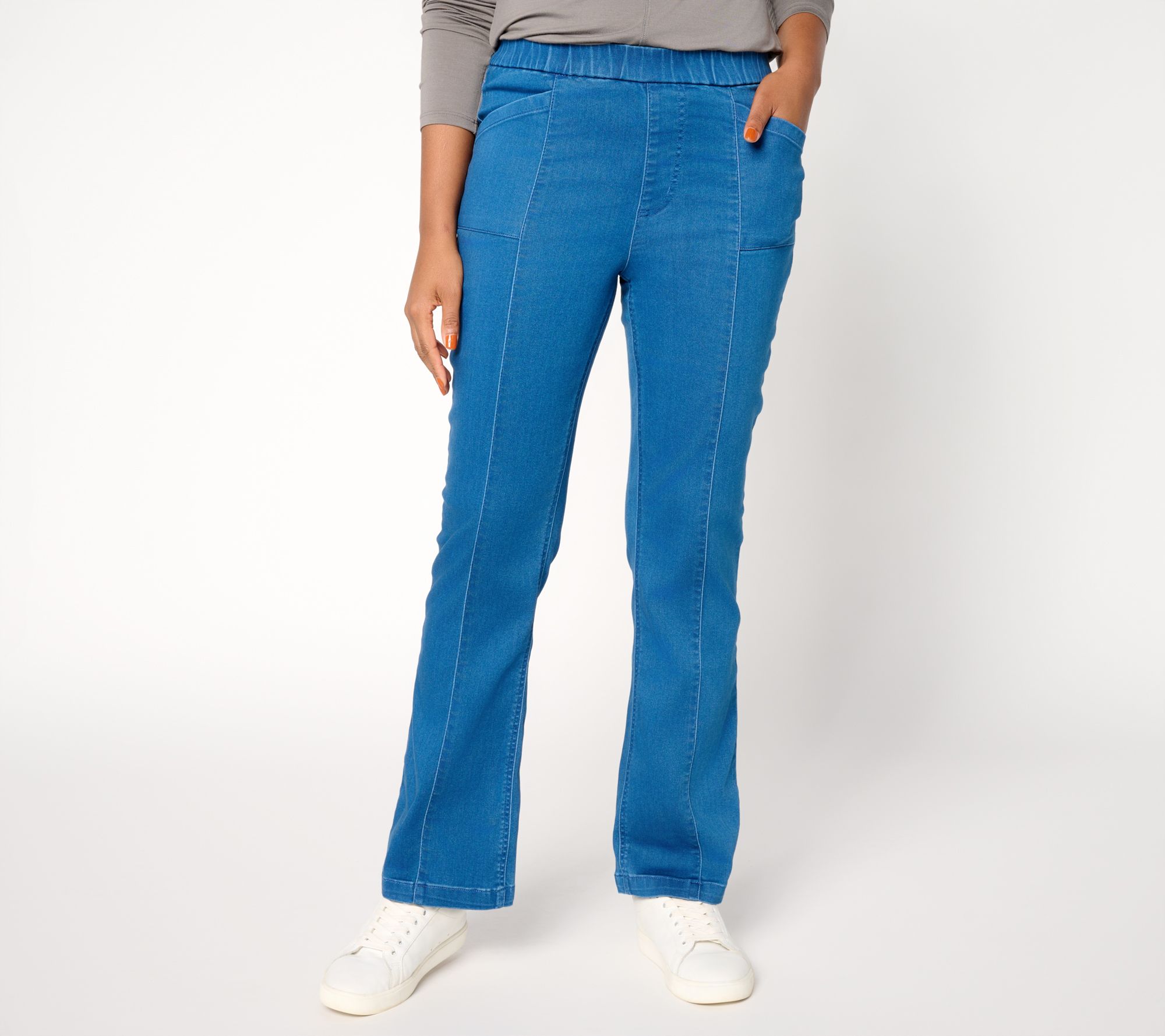 Susan Graver Regular Soft Stretch Boot Cut Jean - Indigo