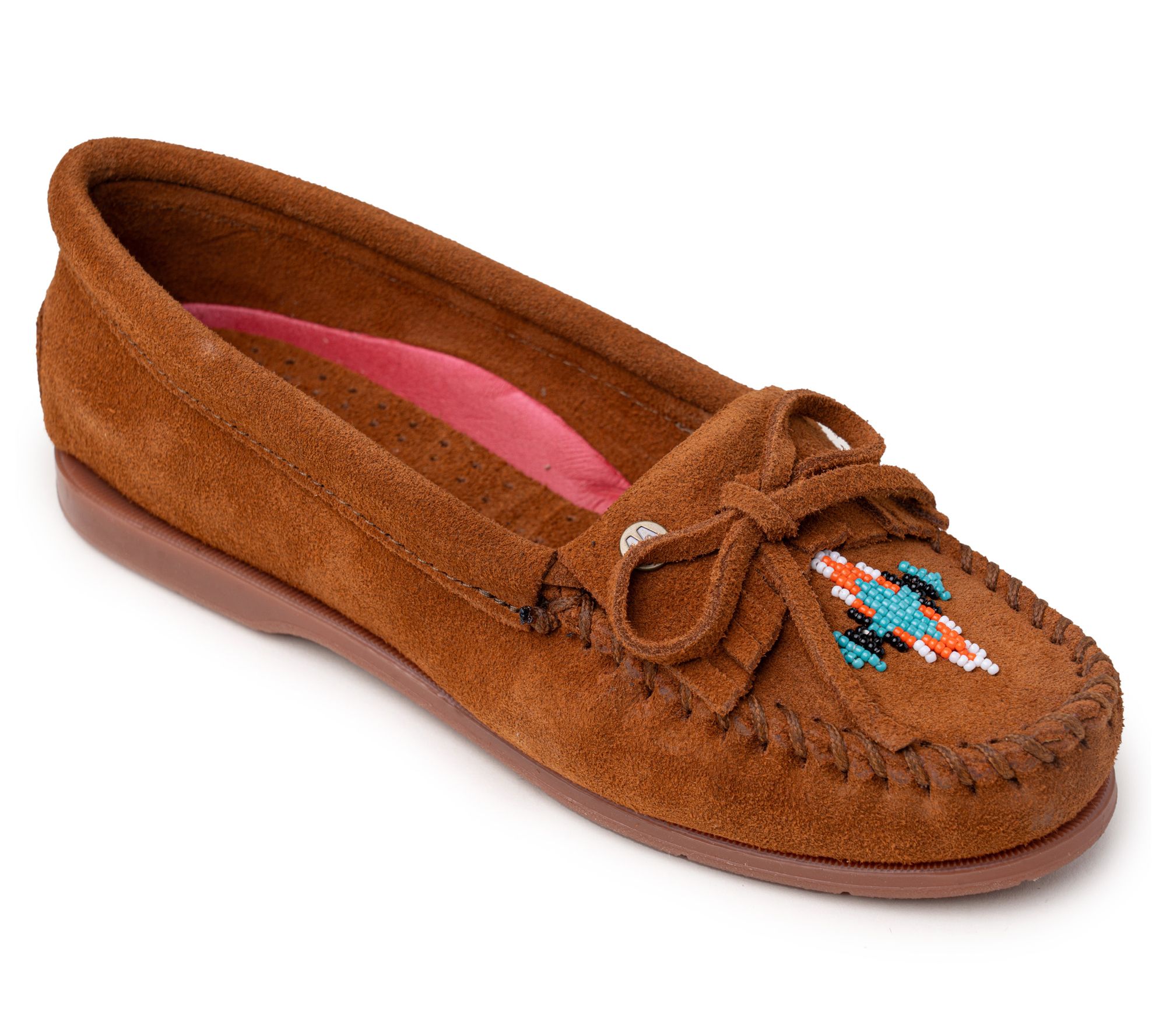 Minnetonka Women's Nizhoni Beaded Suede Moccasin