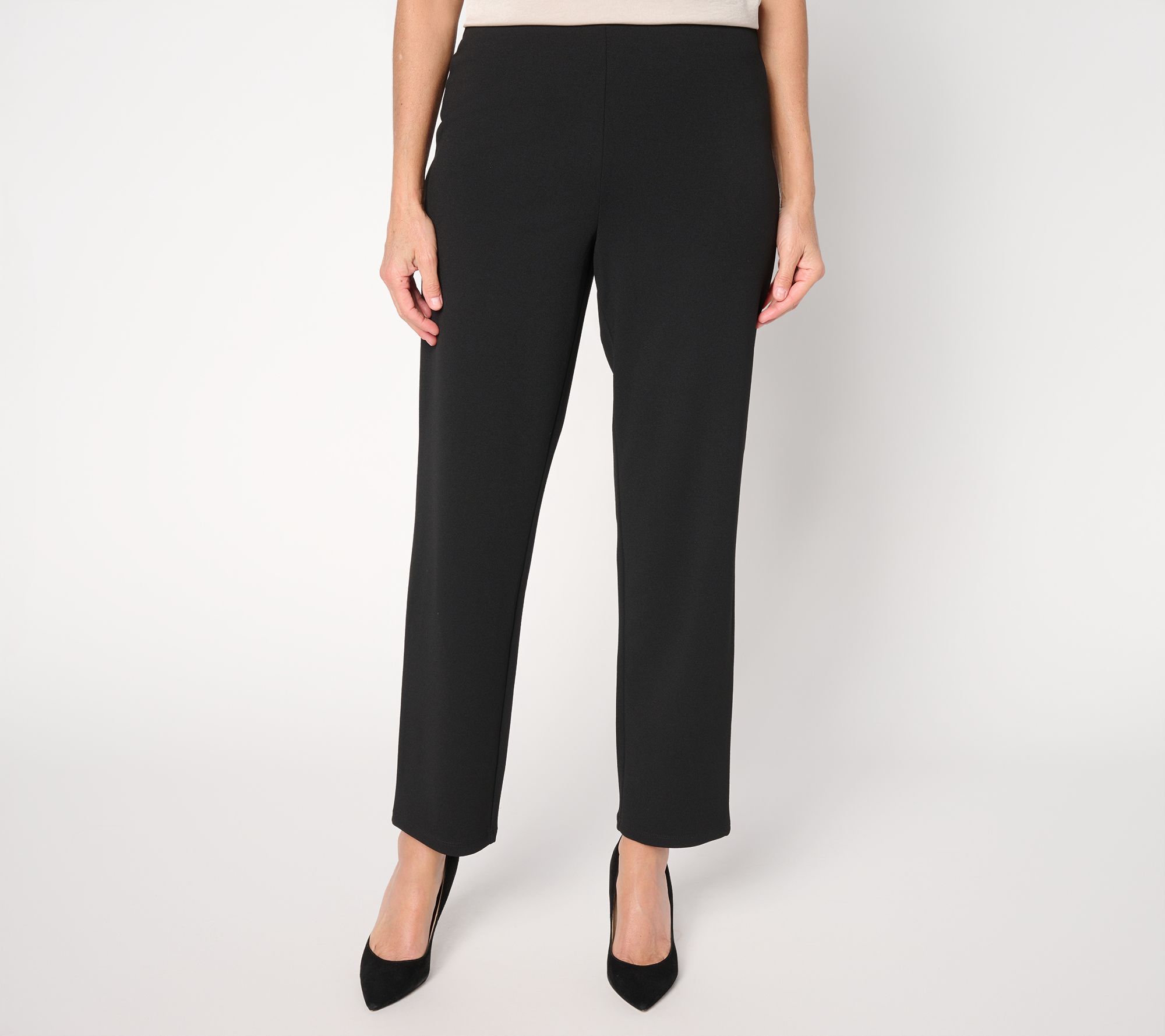 Dennis Basso Regular Luxe Crepe Hollywood High Waist Slim Leg Pant