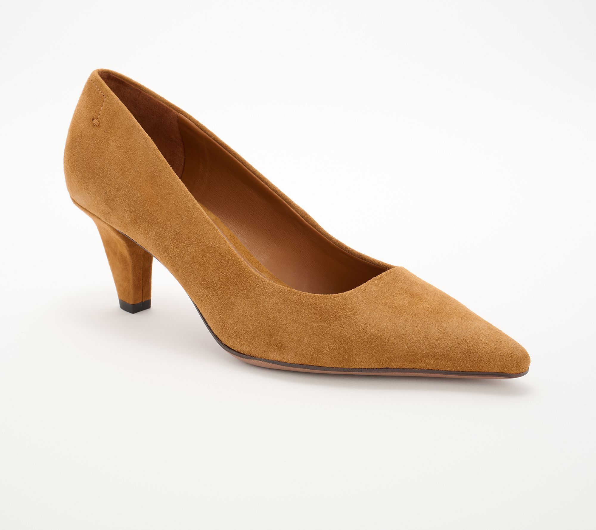 Franco Sarto Leather or Suede Low Heel Pumps - Astra
