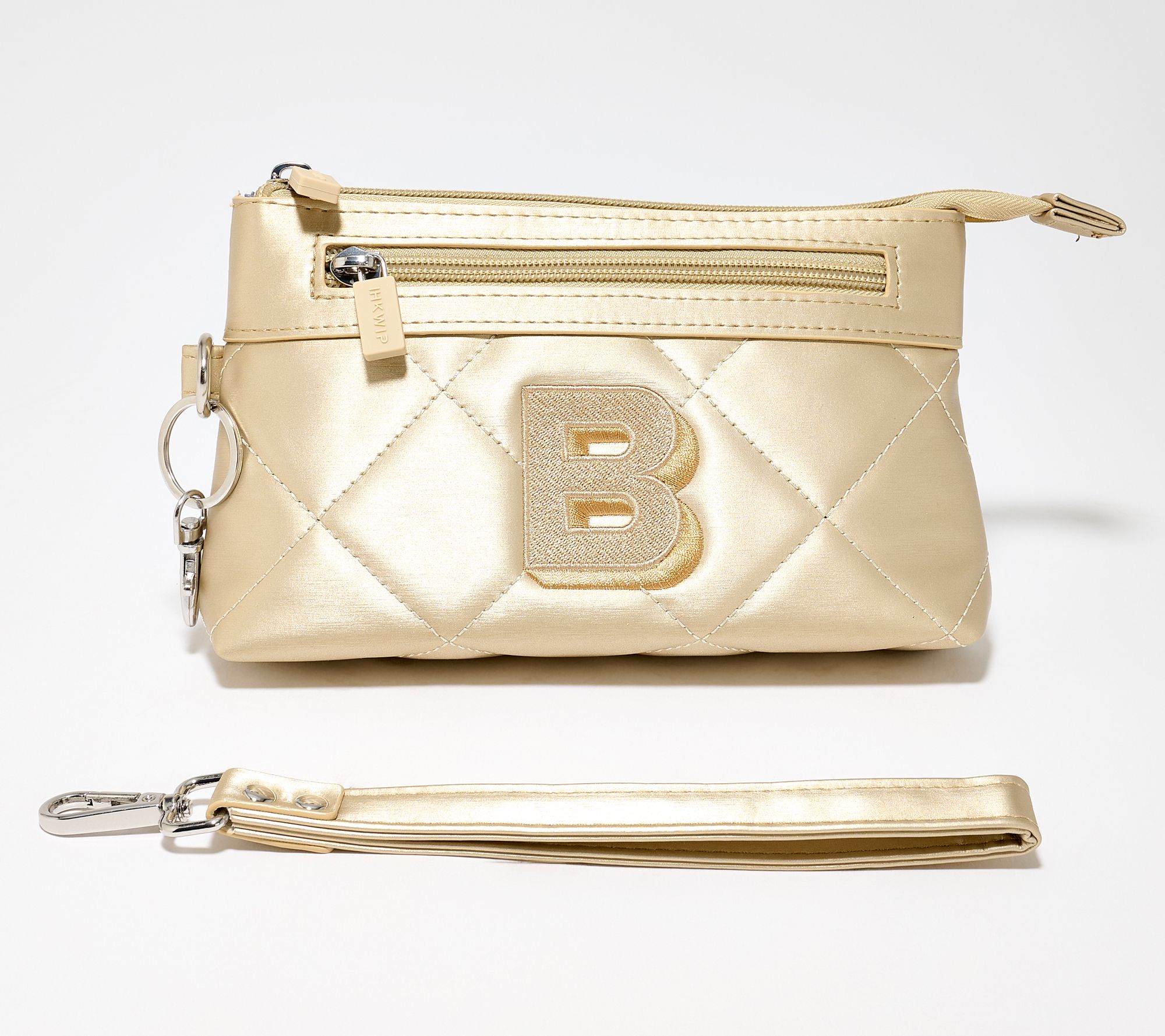 IHKWIP Monogram Initial RFID Pouch with Wristlet