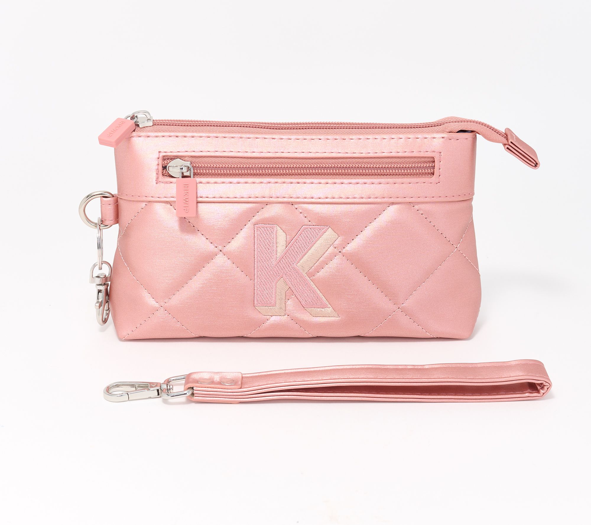 IHKWIP Monogram Initial RFID Pouch with Wristlet