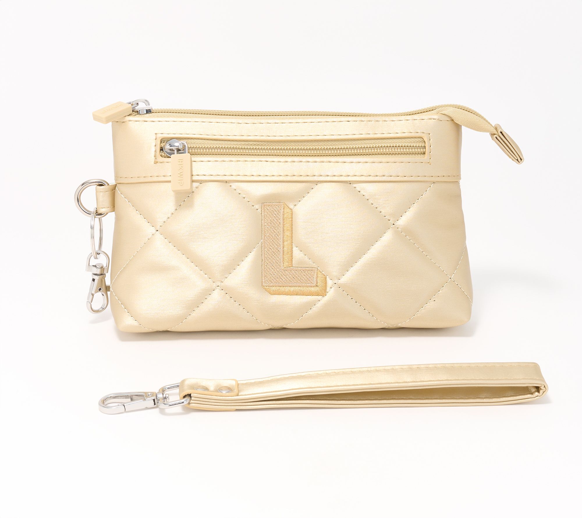 IHKWIP Monogram Initial RFID Pouch with Wristlet