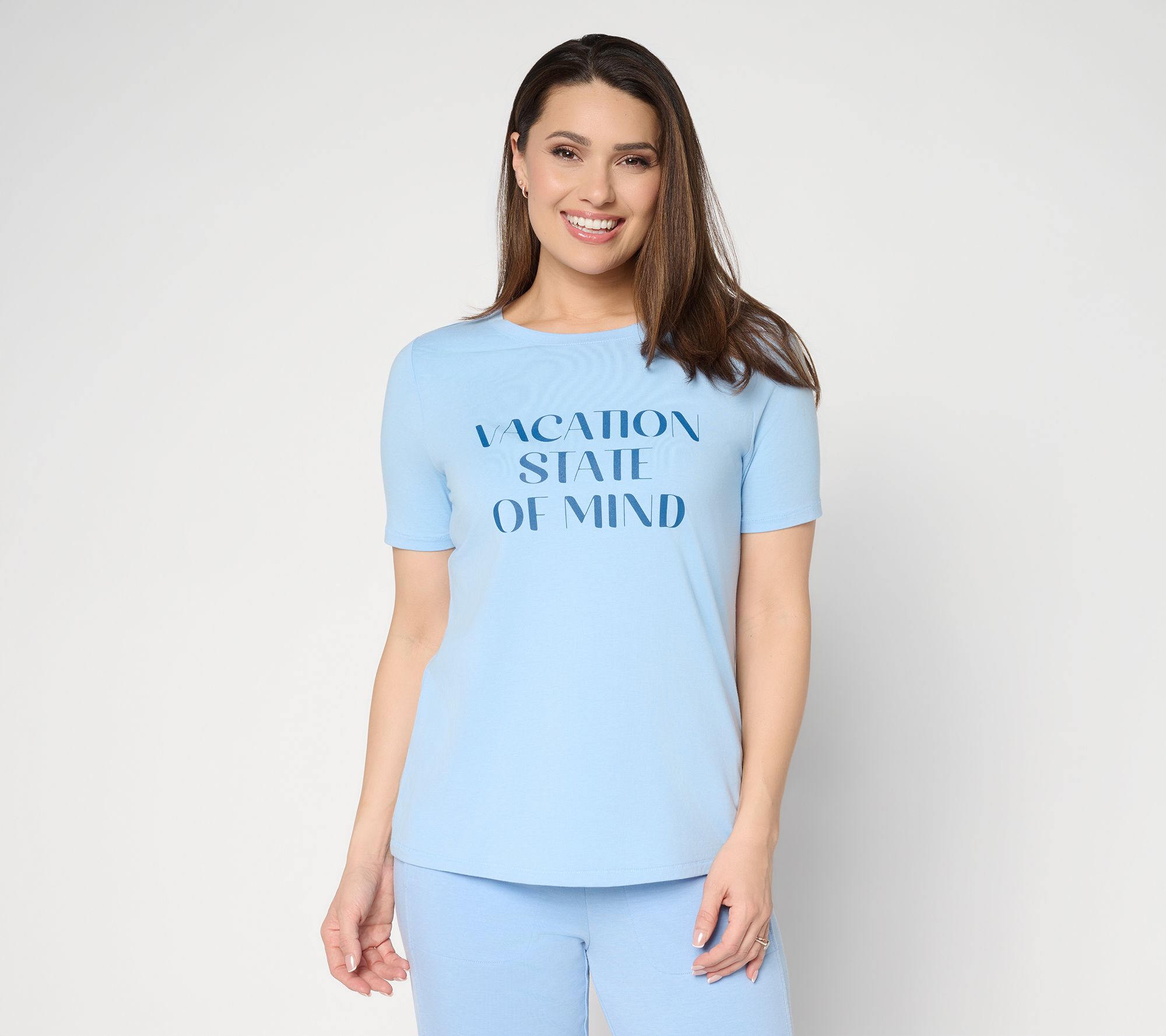 AnyBody Cozy Knit Jersey Crewneck Message Top