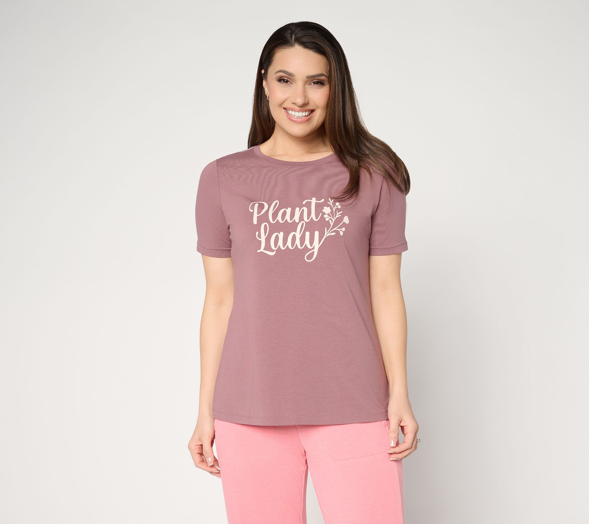 AnyBody Cozy Knit Jersey Crewneck Message Top