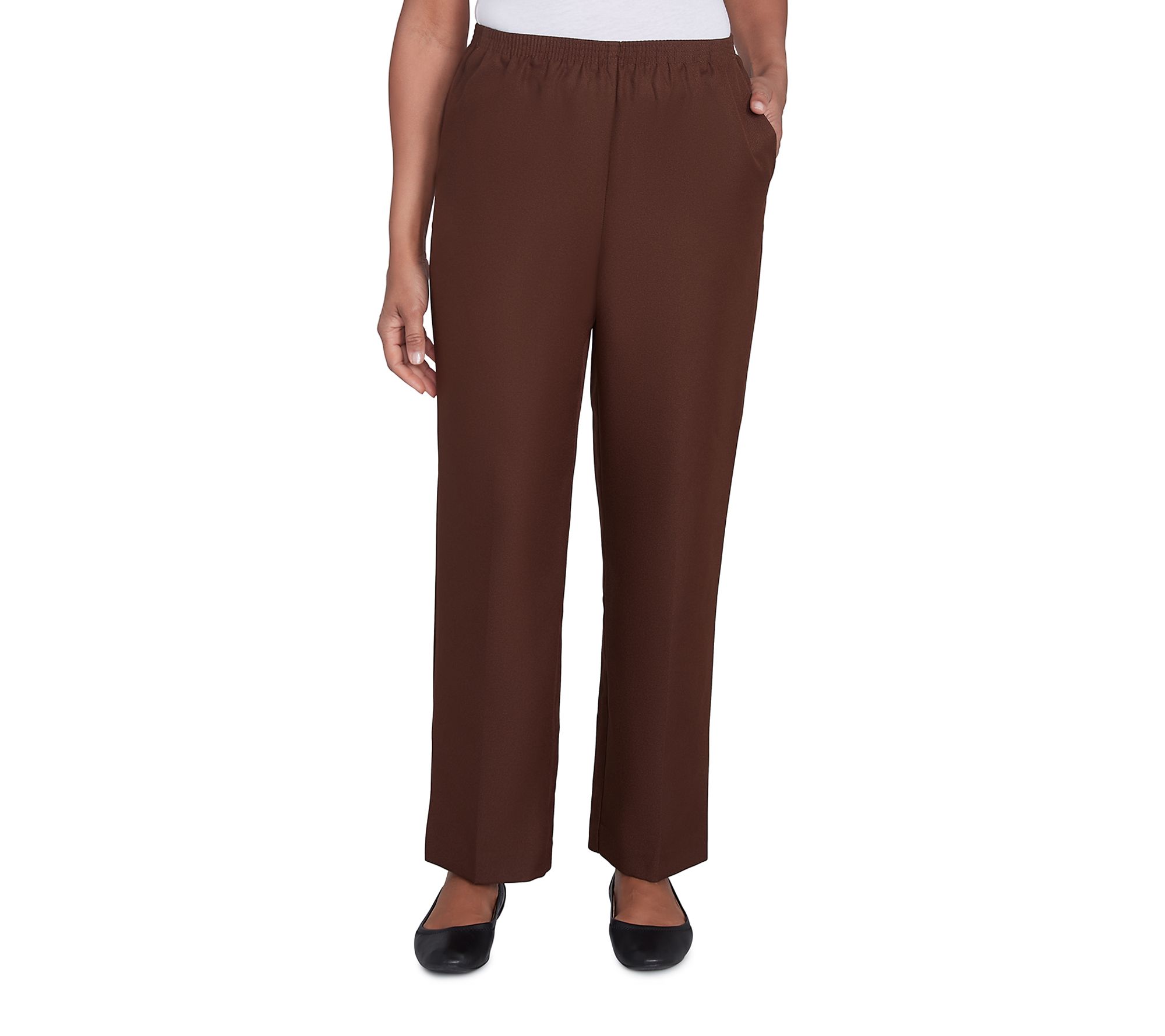 Alfred Dunner Pull-On Straight-Leg AveragePants