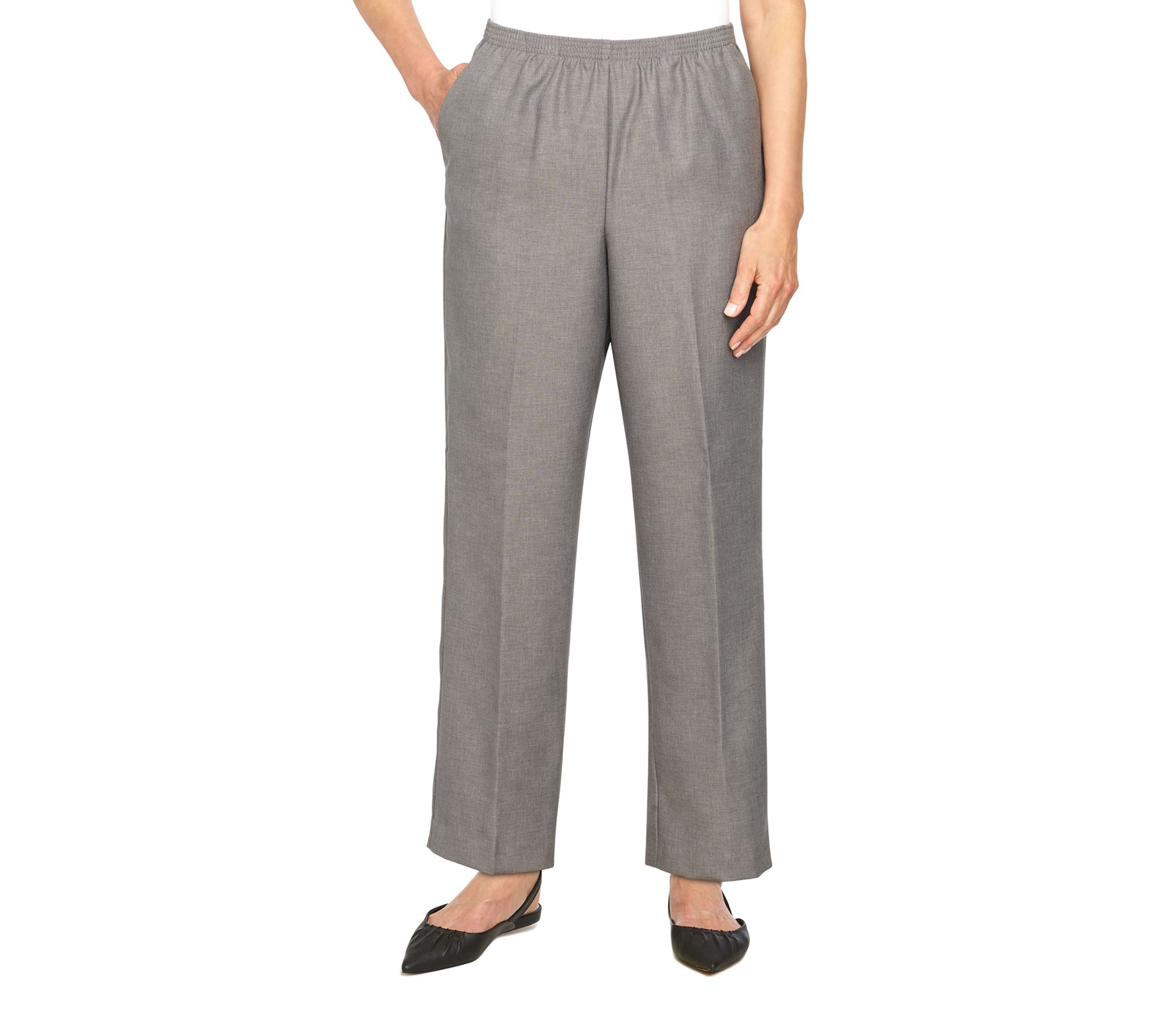 Alfred Dunner Pull-On Straight-Leg AveragePants