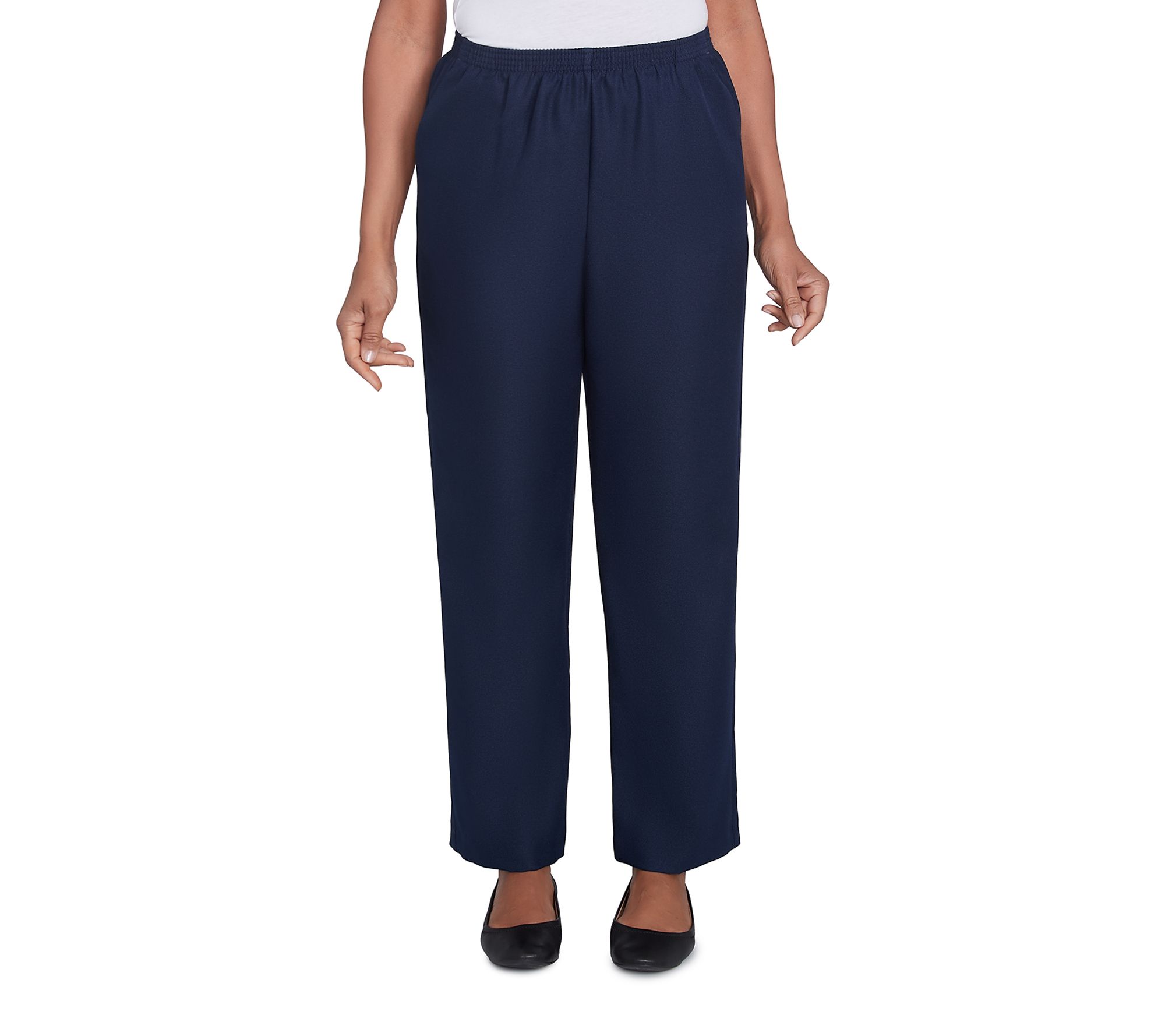 Alfred Dunner Pull-On Straight-Leg AveragePants