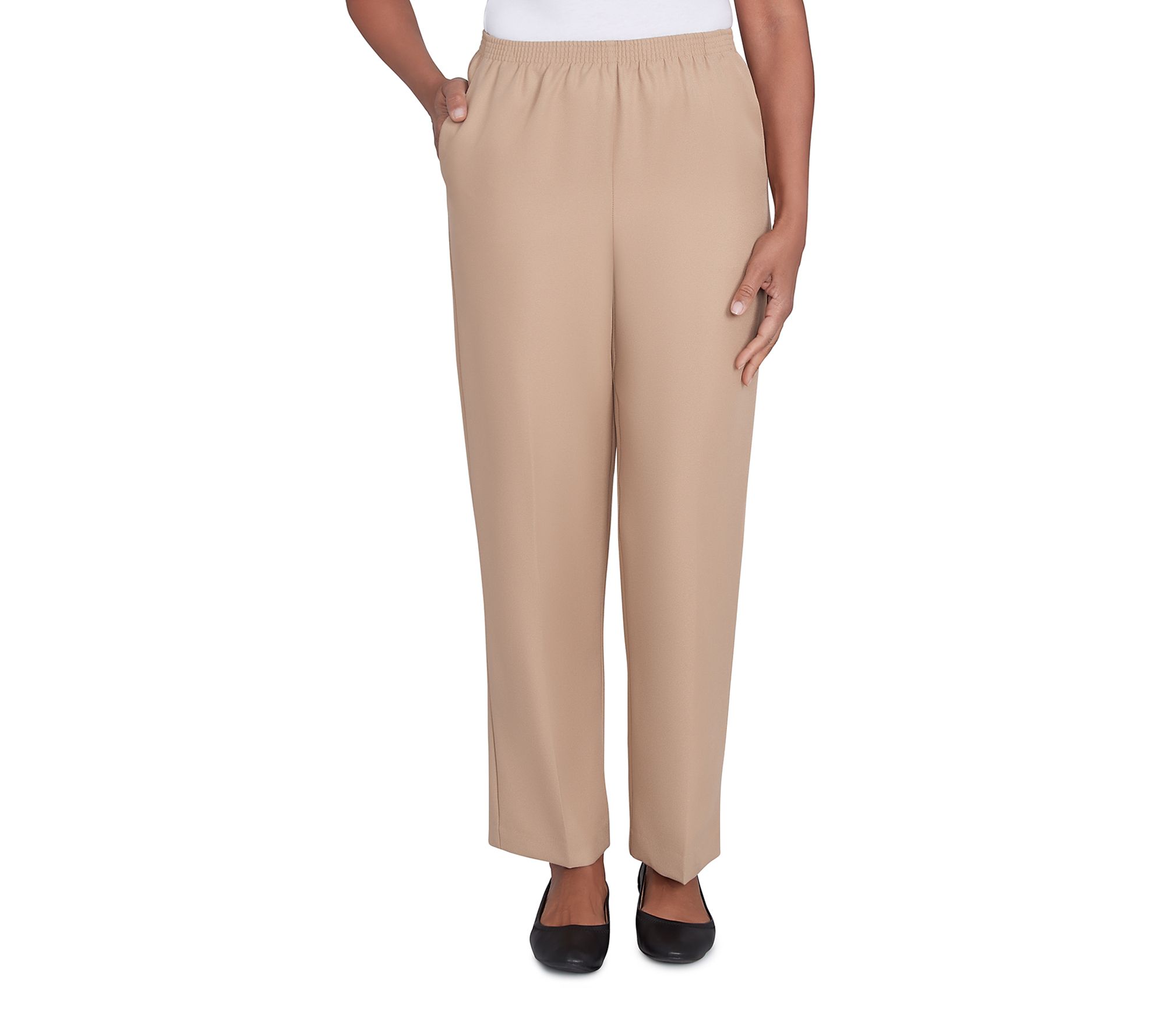 Alfred Dunner Pull-On Straight-Leg AveragePants