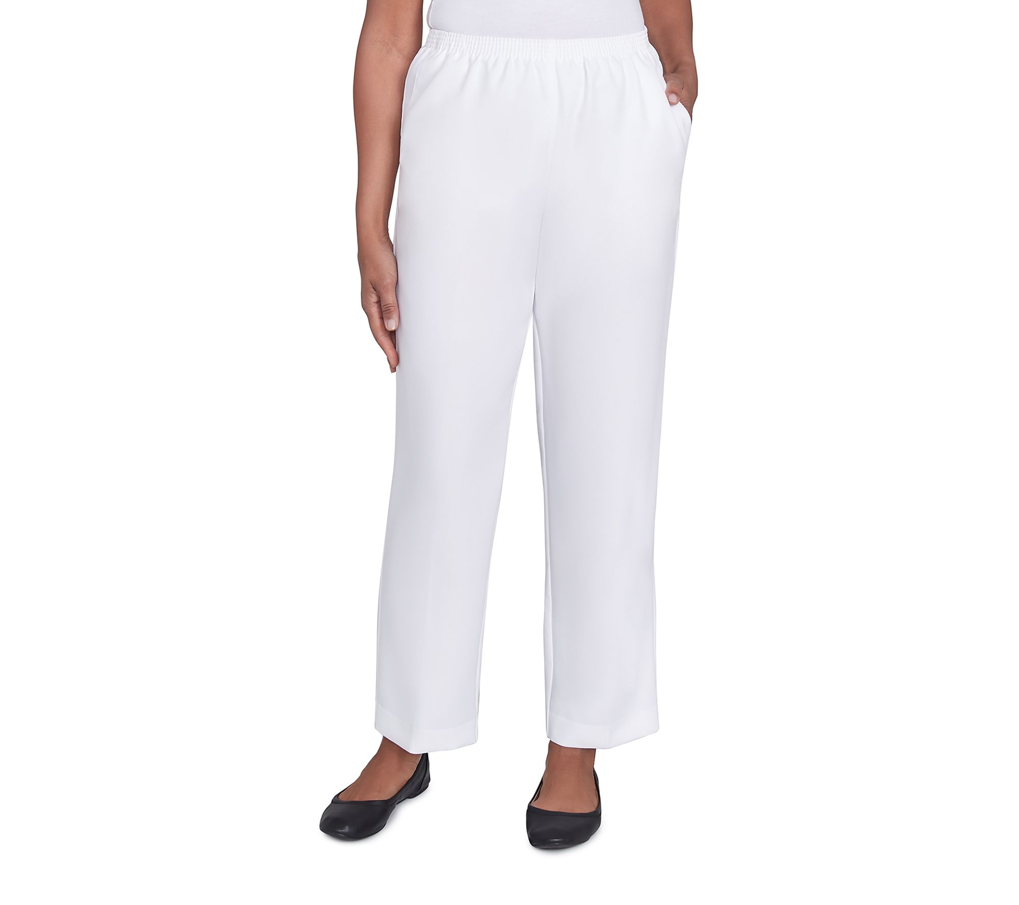 Alfred Dunner Pull-On Straight-Leg AveragePants